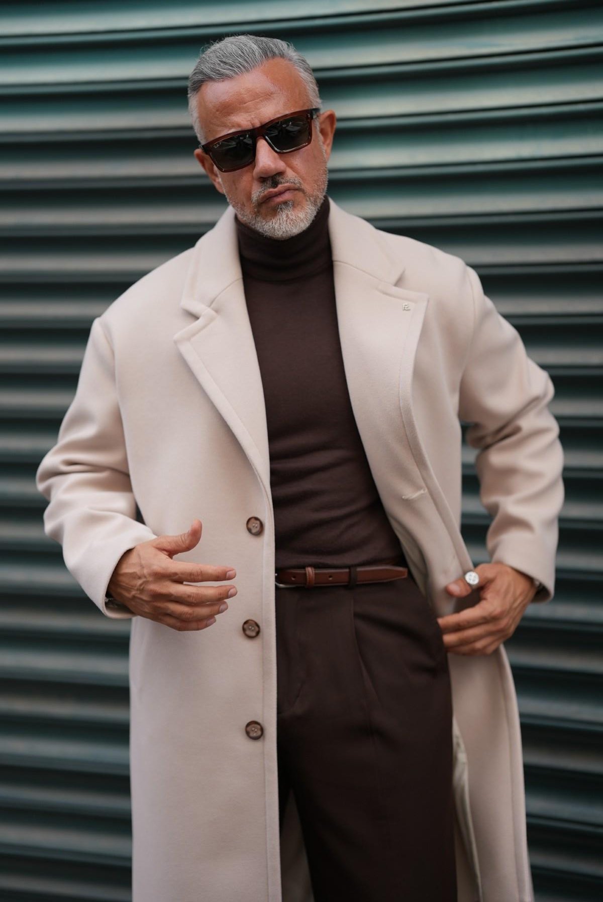  THREE BUTTON OVERSIZE COAT 