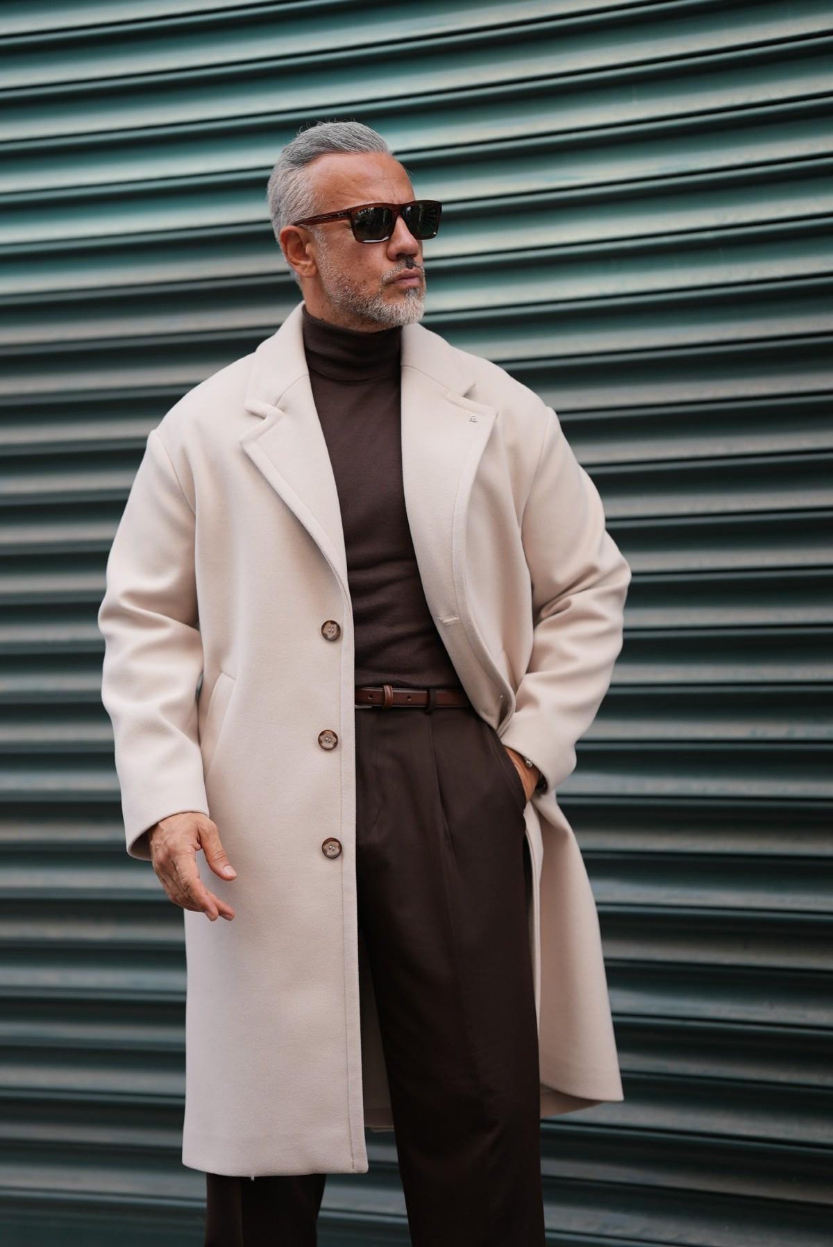  THREE BUTTON OVERSIZE COAT 