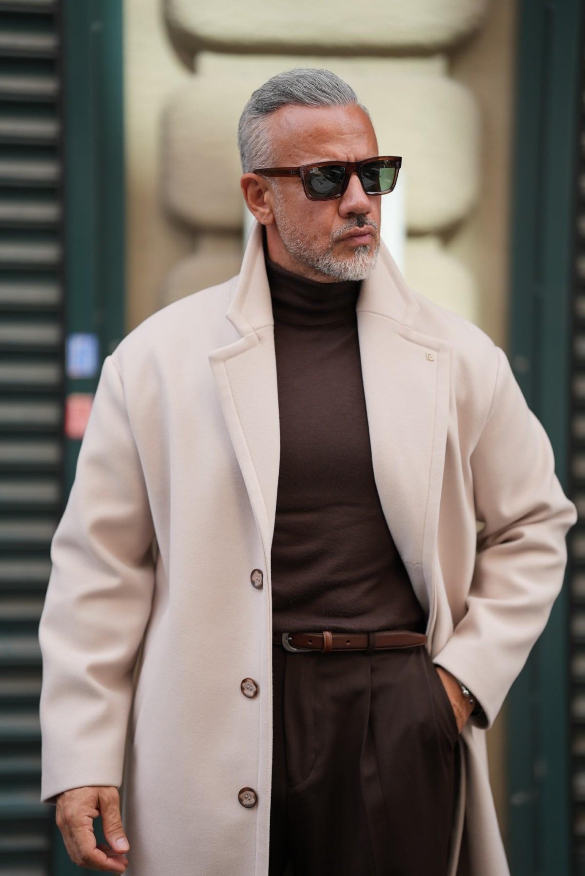  THREE BUTTON OVERSIZE COAT 