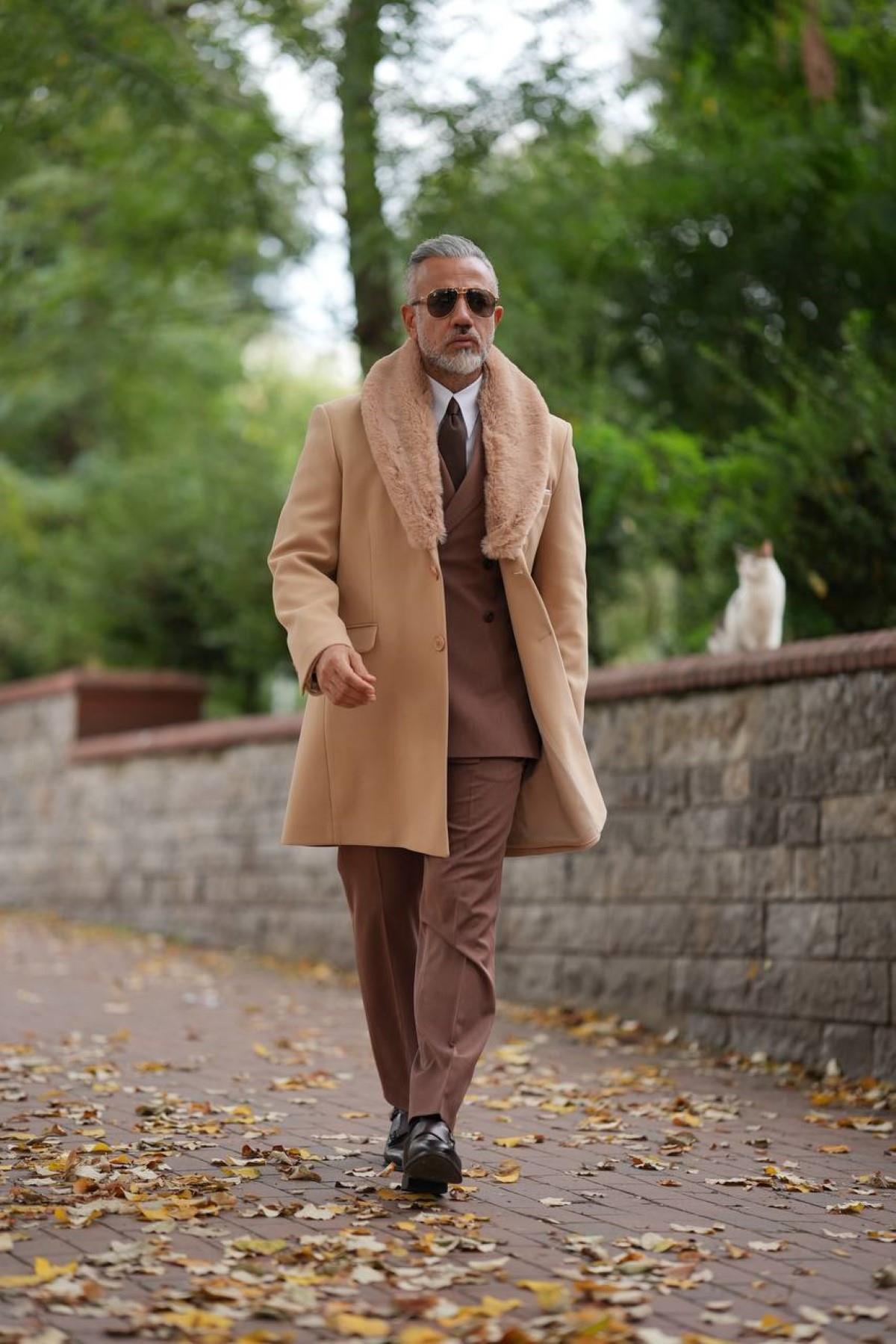 THREE BUTTON FUR COAT