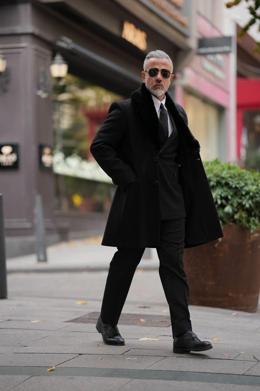 THREE BUTTON FUR COAT