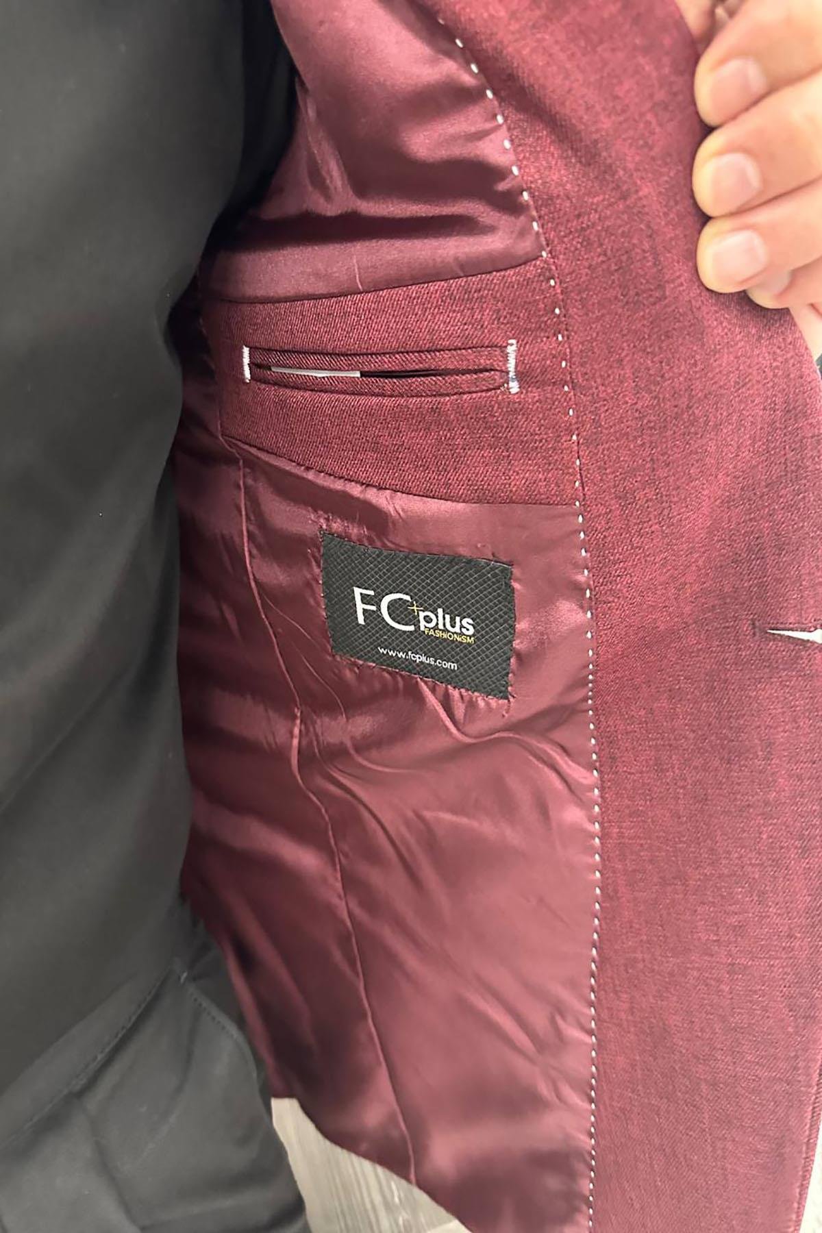  HALF LINING MAROON JACKET