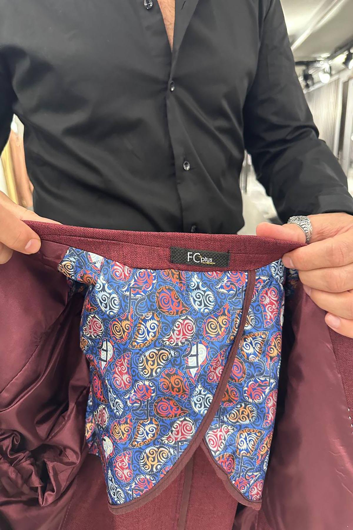  HALF LINING MAROON JACKET