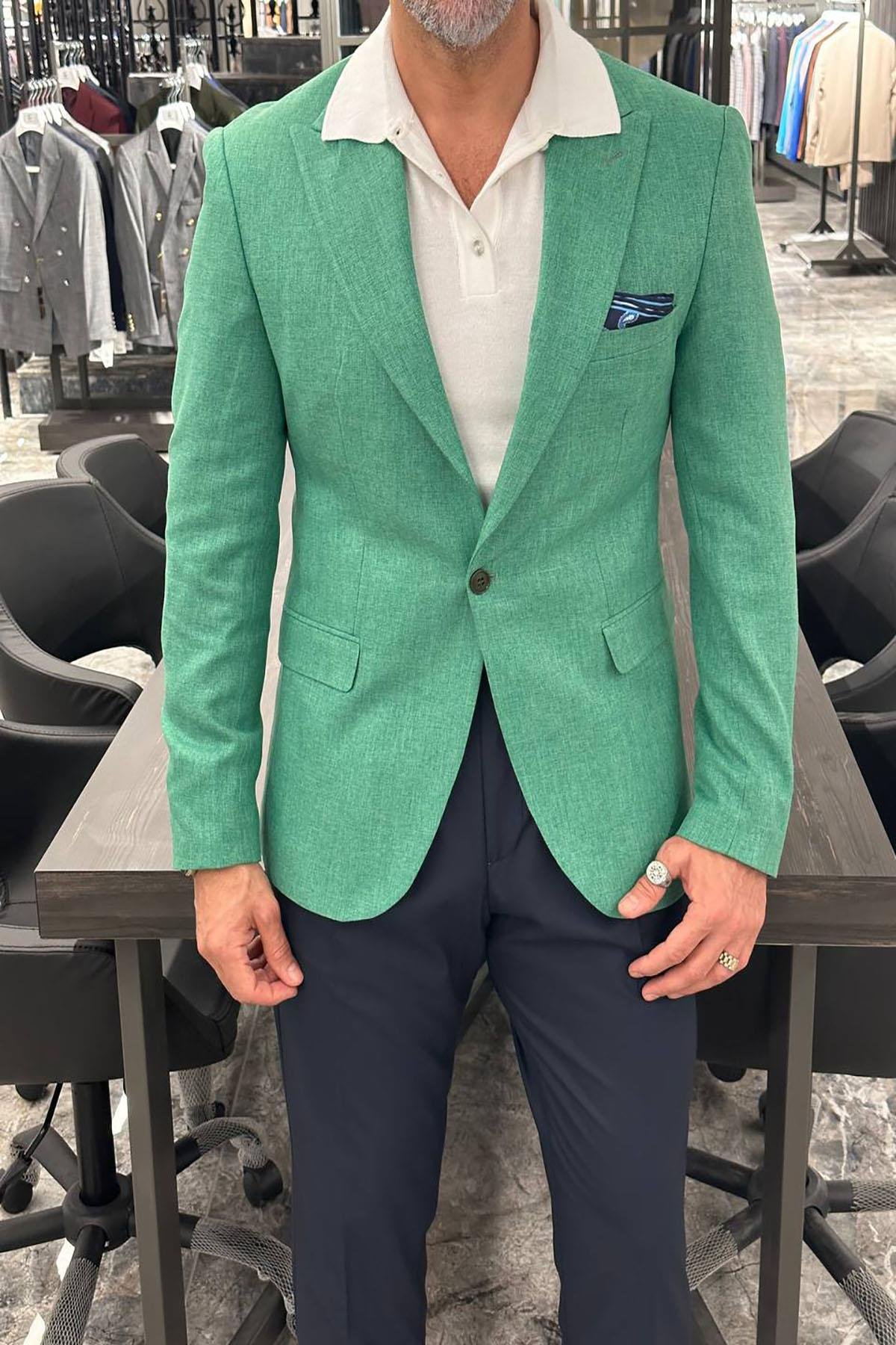  HALF LINING GREEN JACKET
