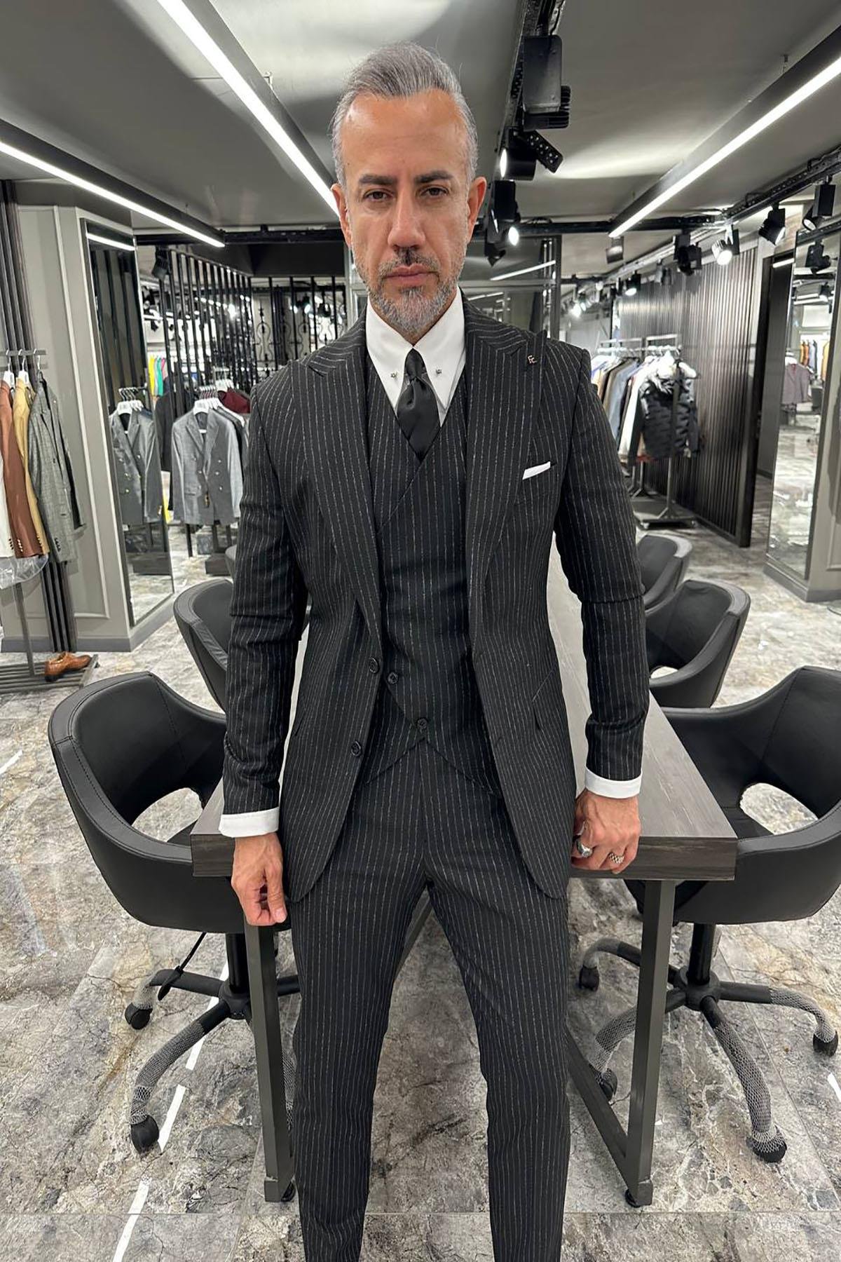 BLACK VEST SUIT
