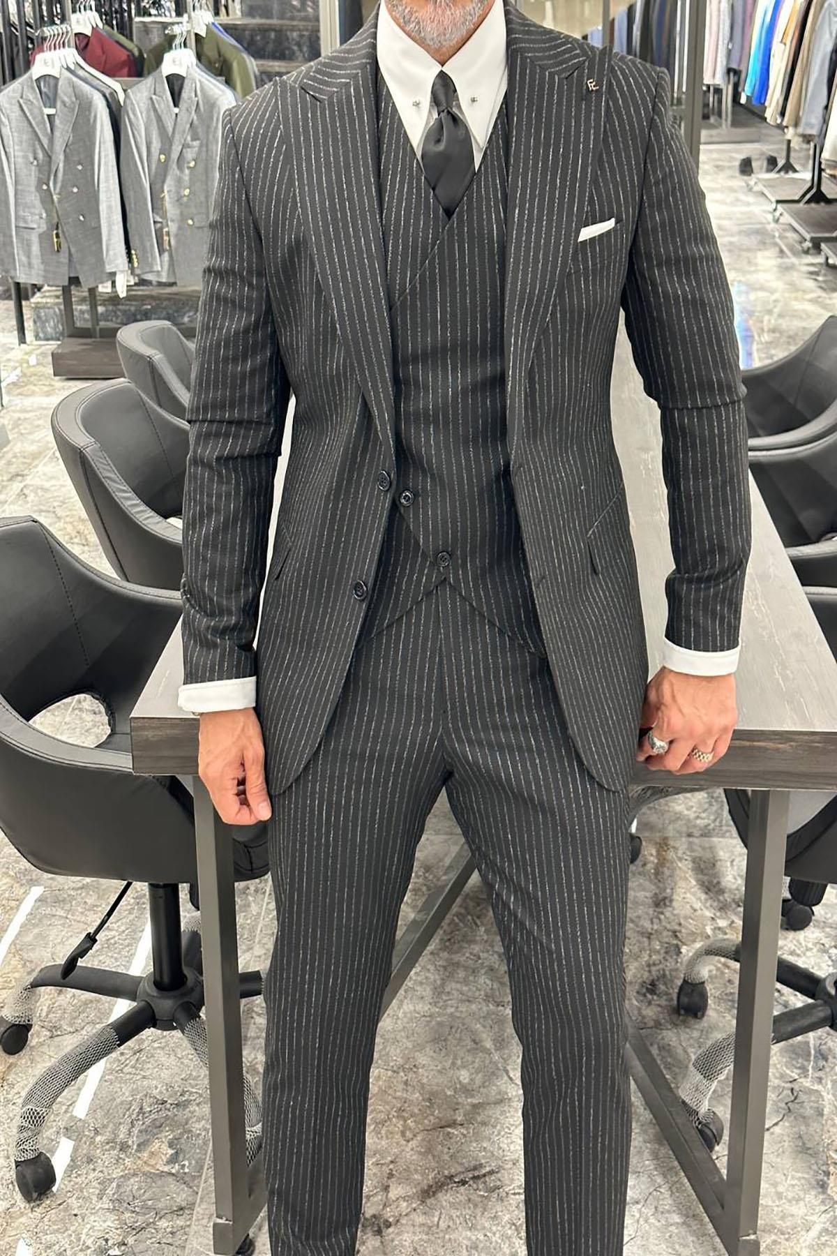 BLACK VEST SUIT