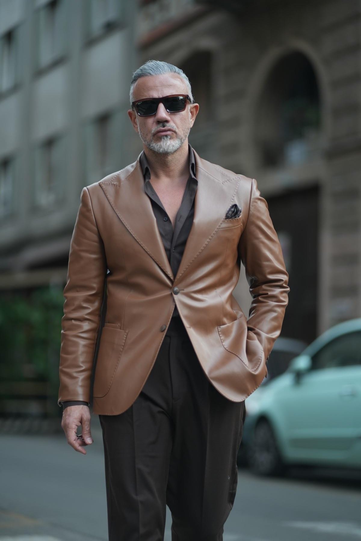 BAG POCKET LEATHER BLAZER 