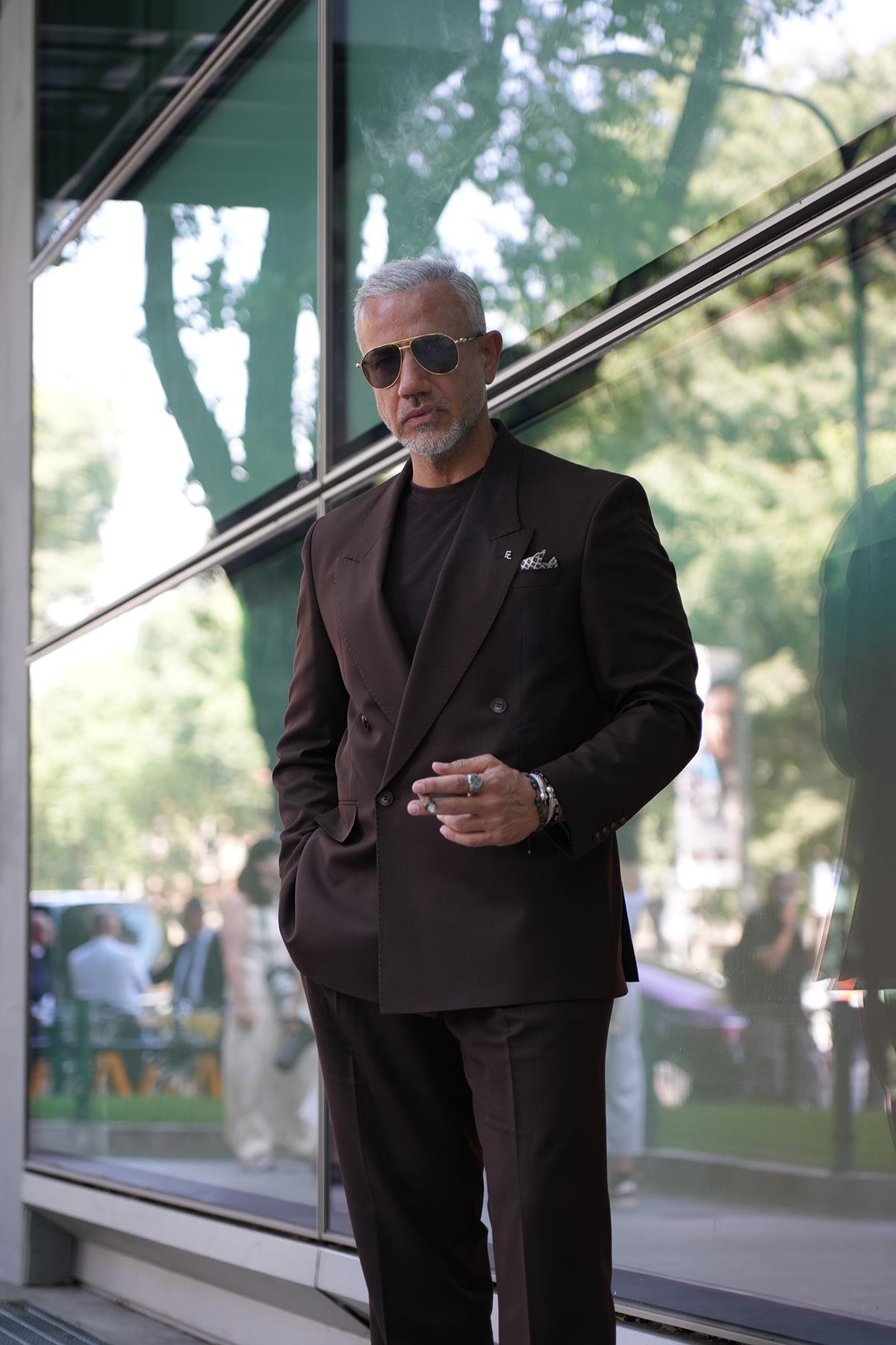 HALF LINING DOUBLE BREASTED ITALIAN BLAZER