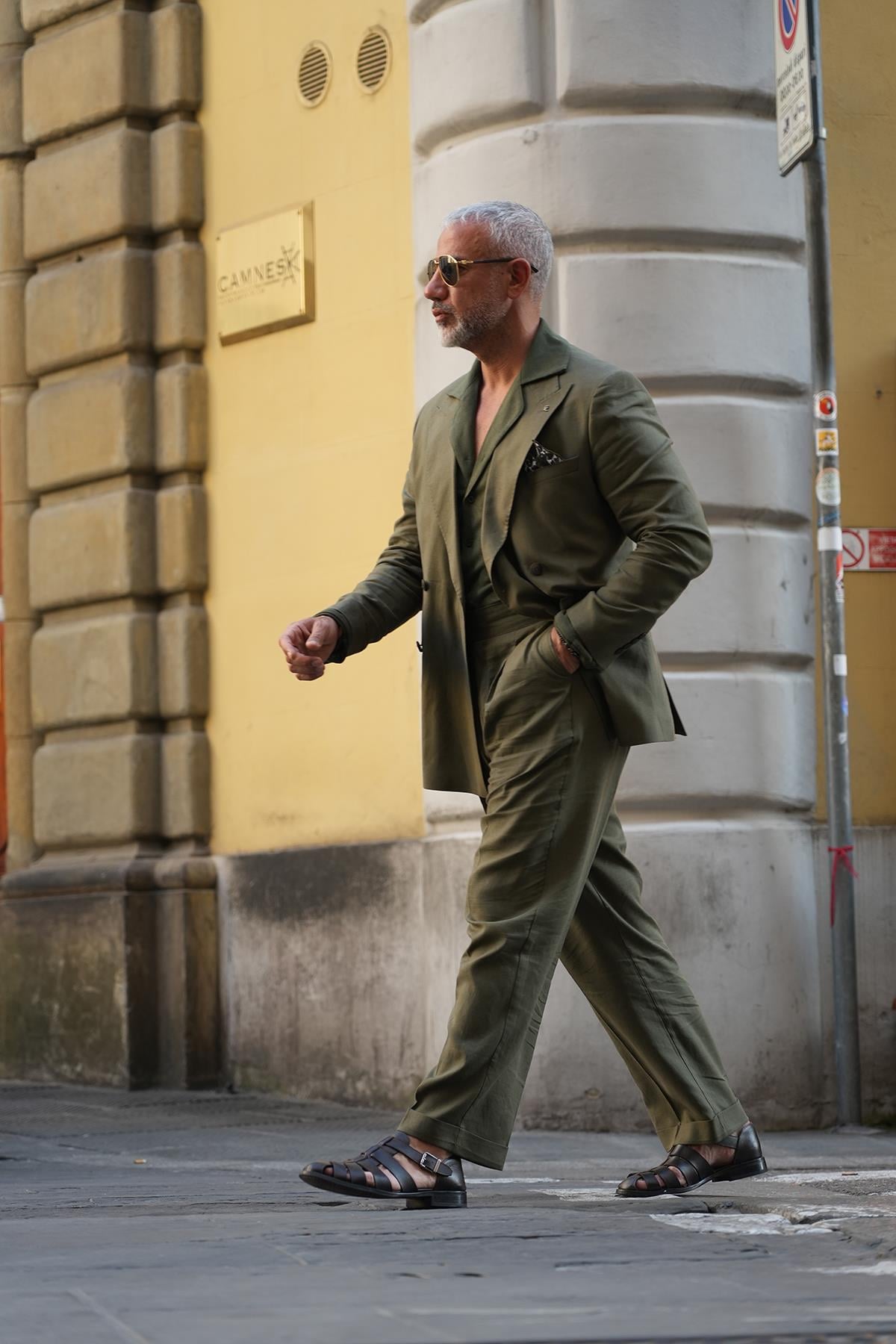 HALF LINING DOUBLE BREASTED ITALIAN BLAZER