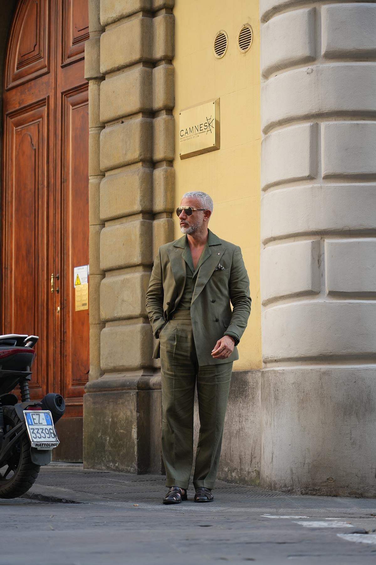 HALF LINING DOUBLE BREASTED ITALIAN BLAZER