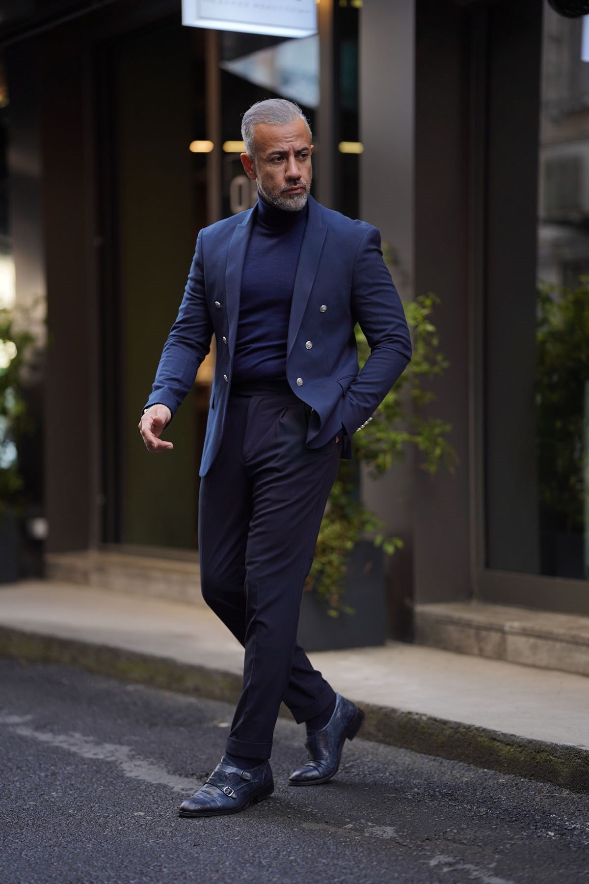 NAVY BLUE SINGLE JACKET SLIM FIT