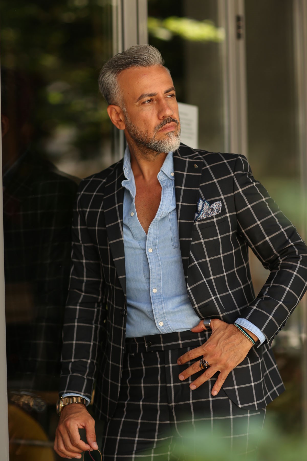 LACiVERT YELEKLİ ERKEK TAKIM ELBİSE - SLIM FIT