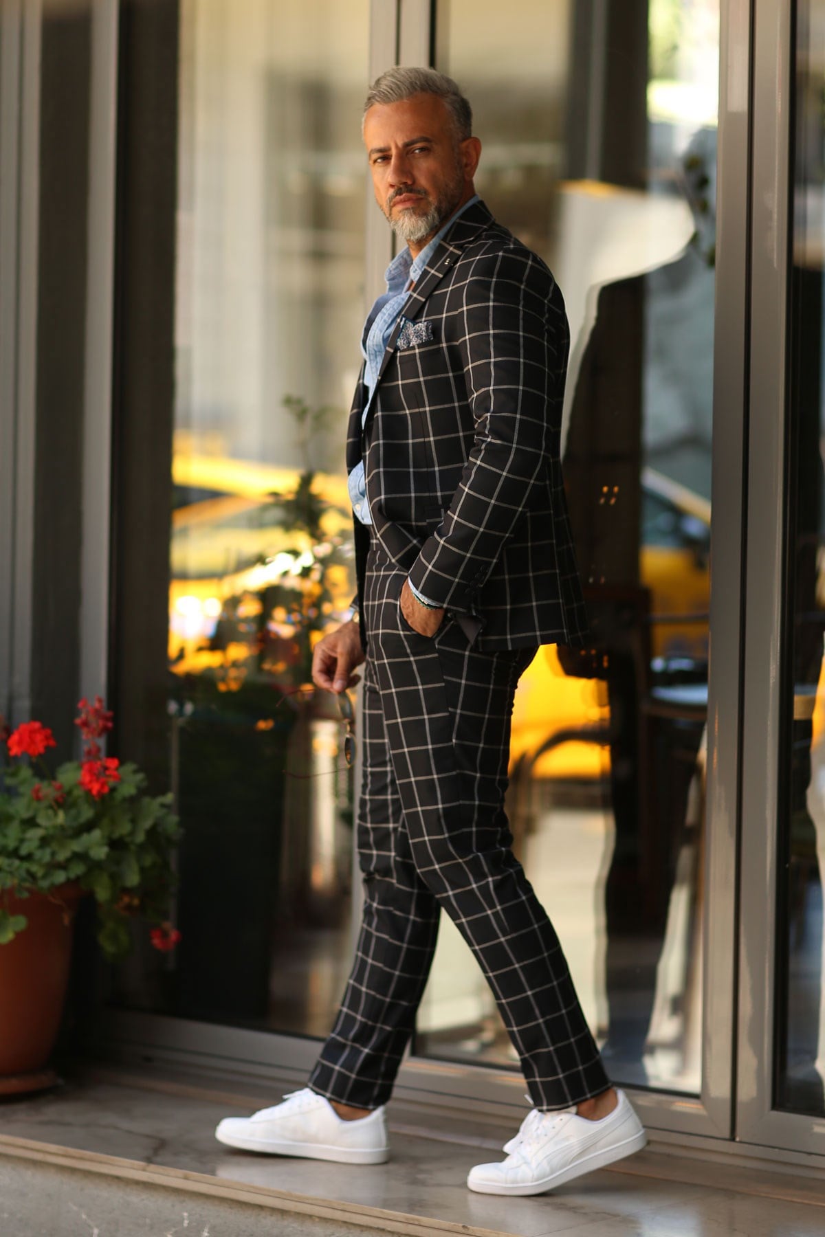 LACiVERT YELEKLİ ERKEK TAKIM ELBİSE - SLIM FIT