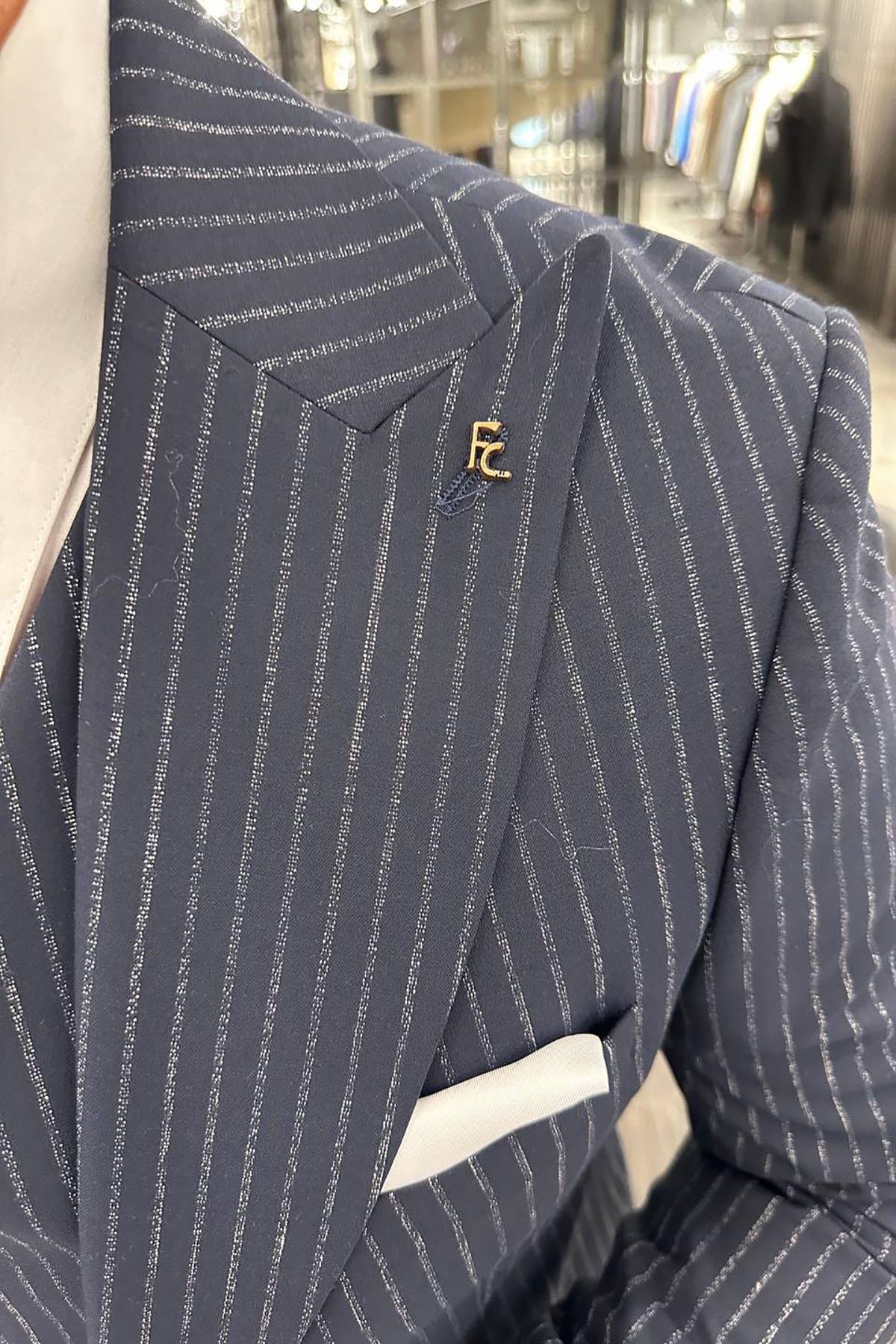 NAVY BLUE VEST SUIT
