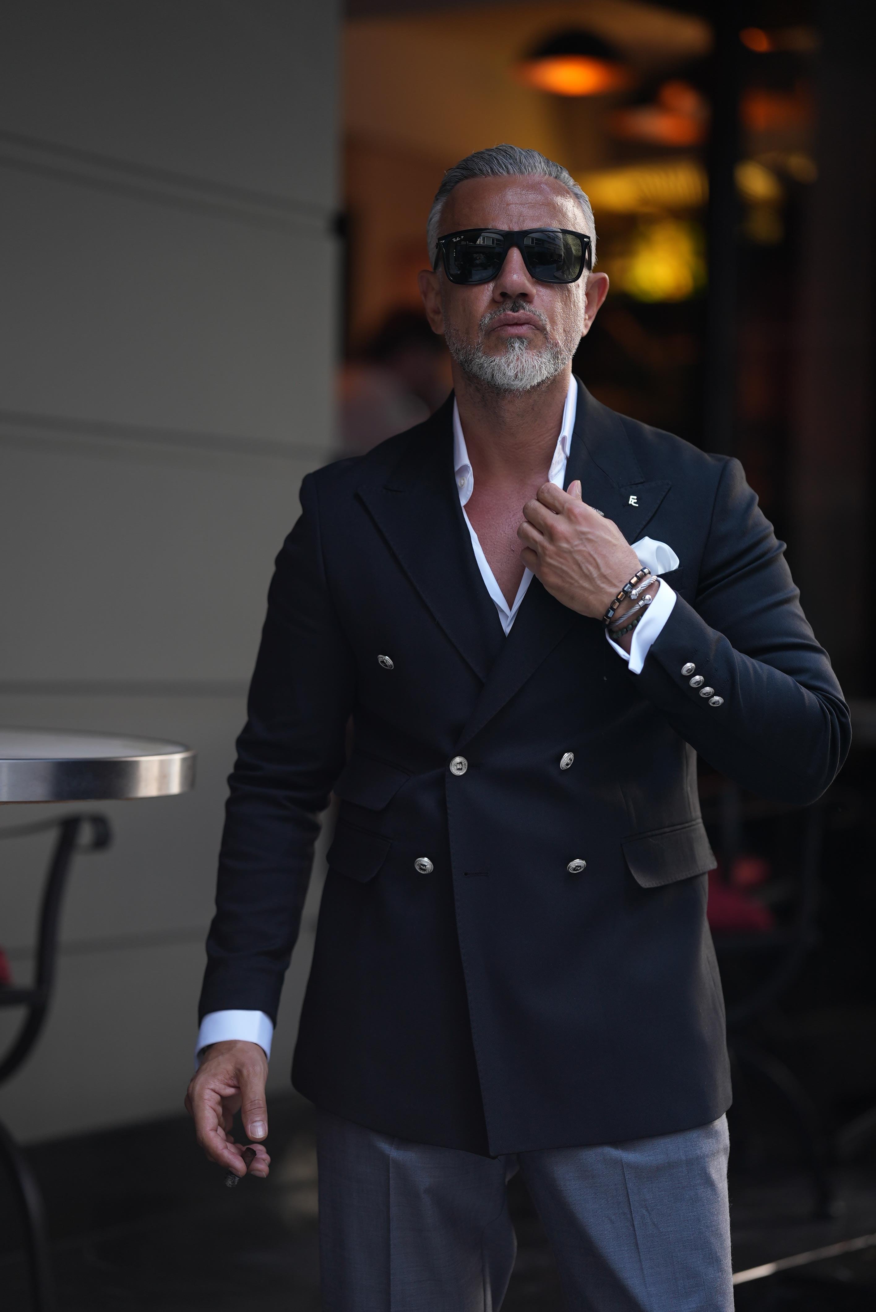 METAL BUTTON DOUBLE BREASTED JACKET