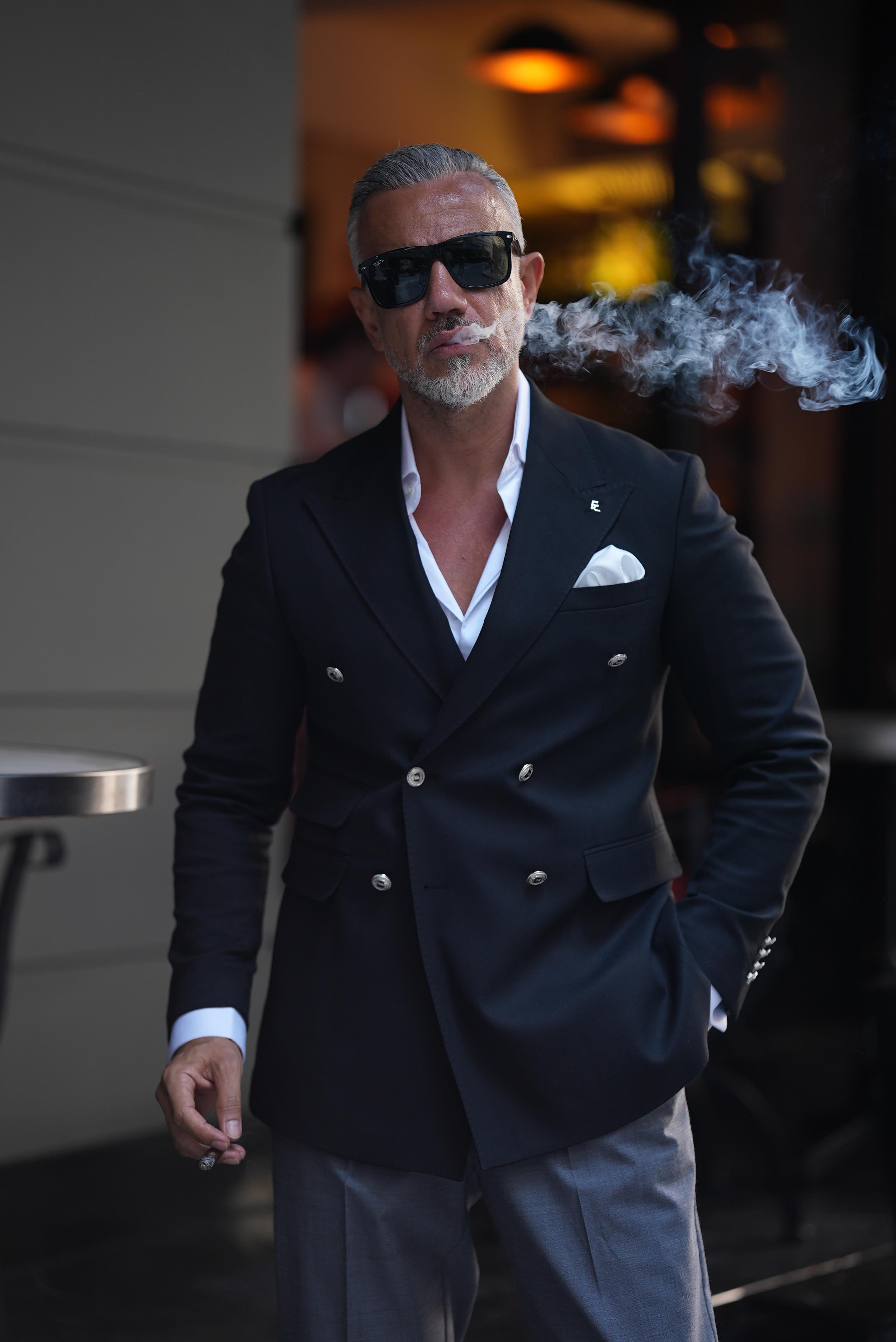 METAL BUTTON DOUBLE BREASTED JACKET