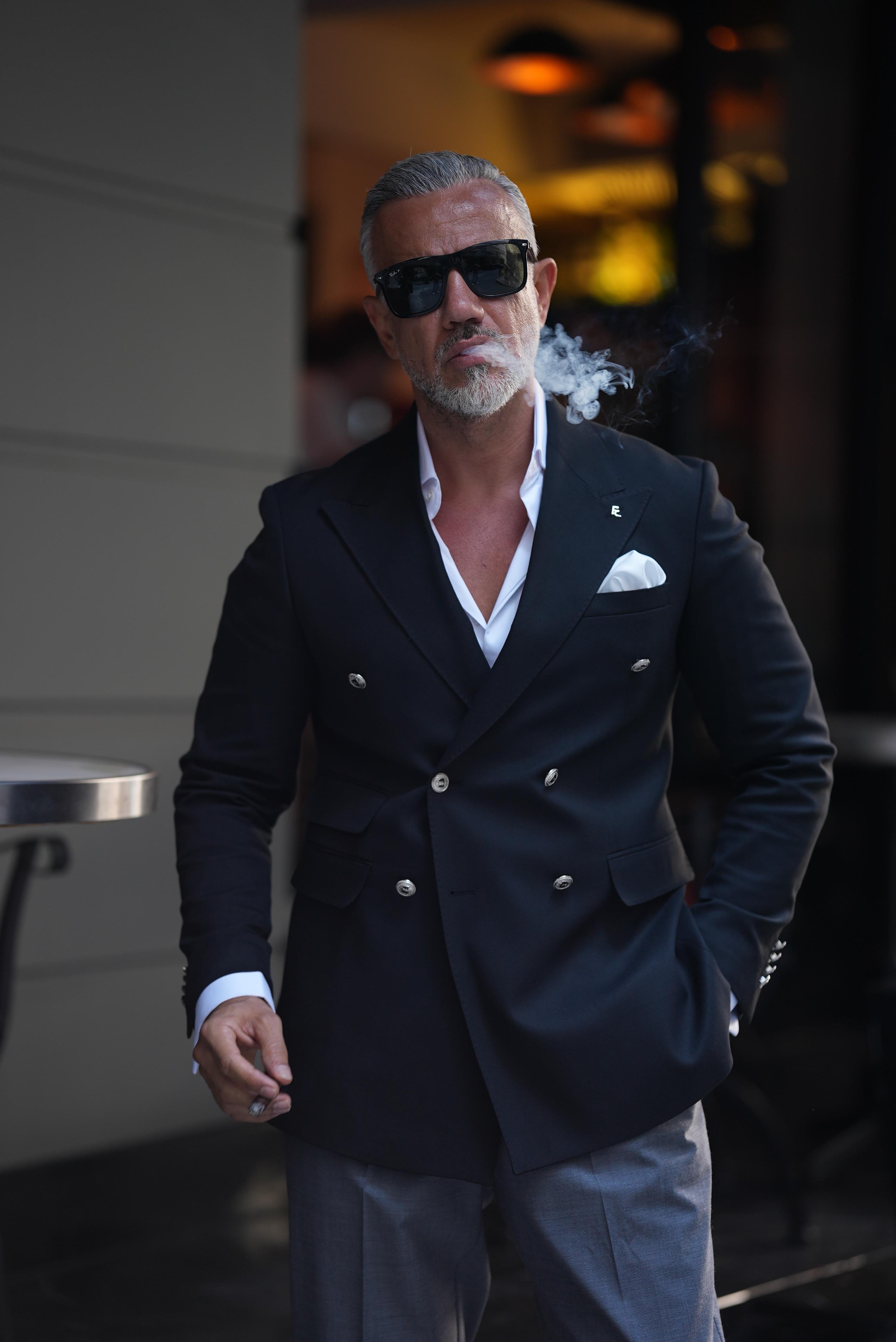 METAL BUTTON DOUBLE BREASTED JACKET