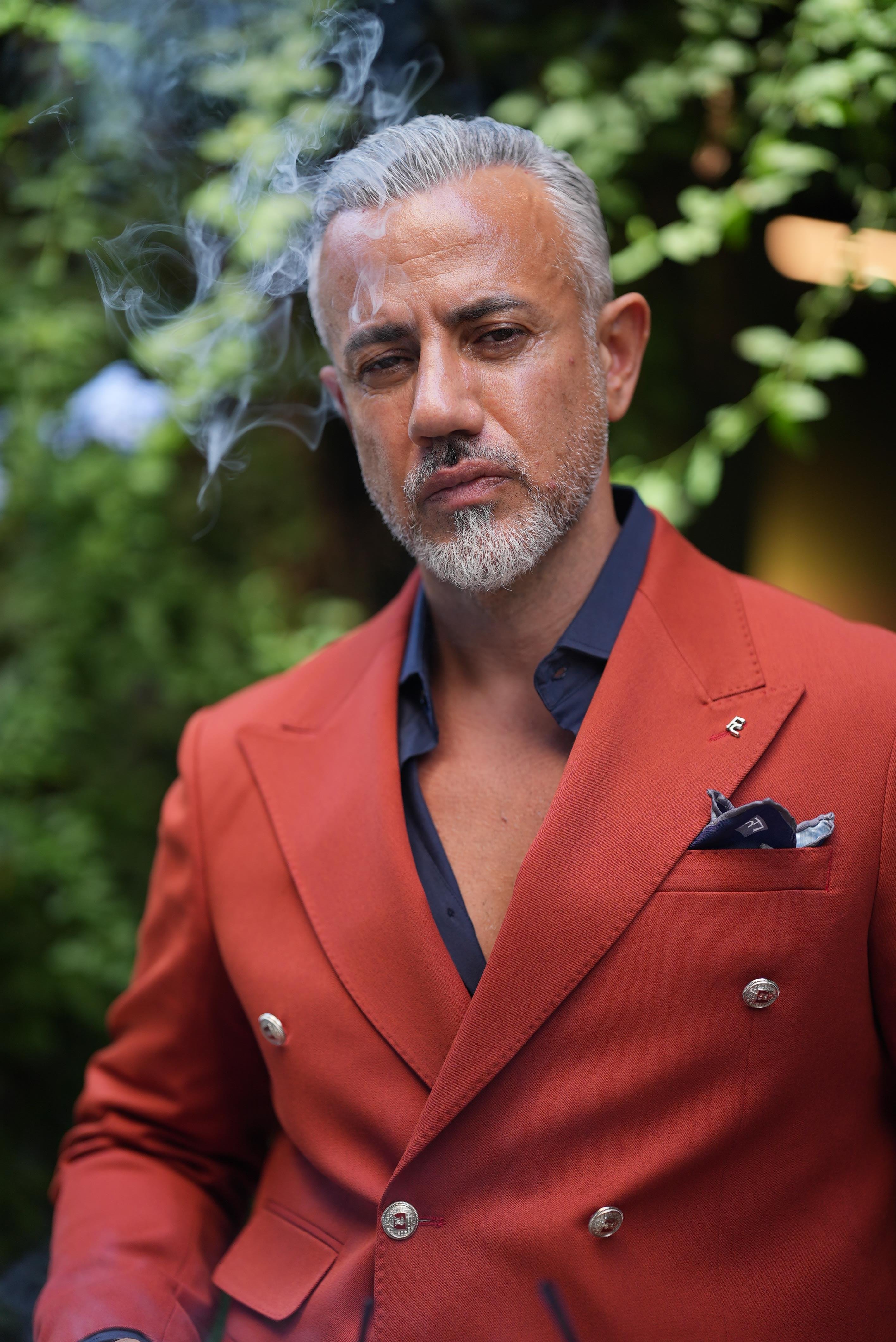 METAL BUTTON DOUBLE BREASTED JACKET