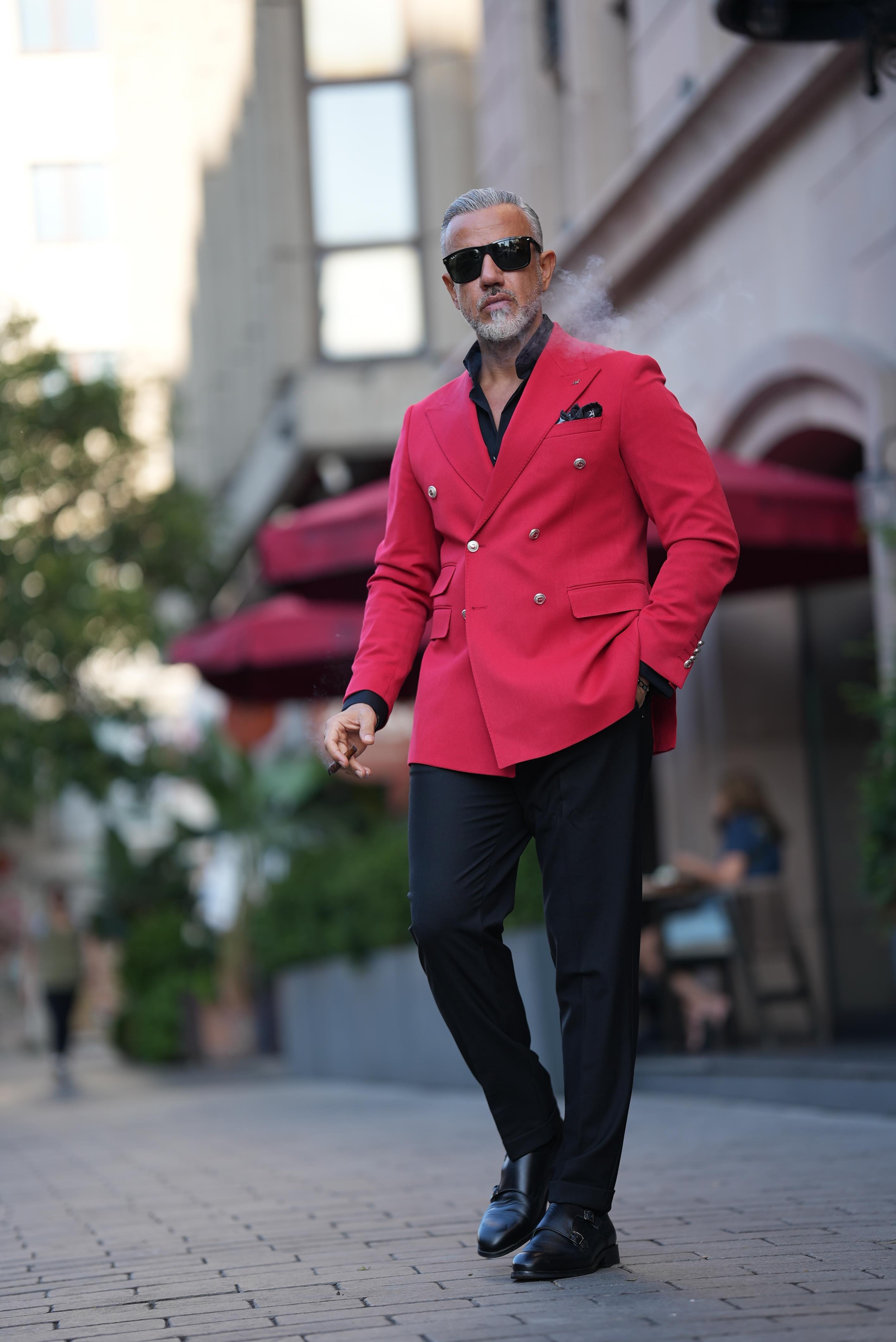 METAL BUTTON DOUBLE BREASTED JACKET
