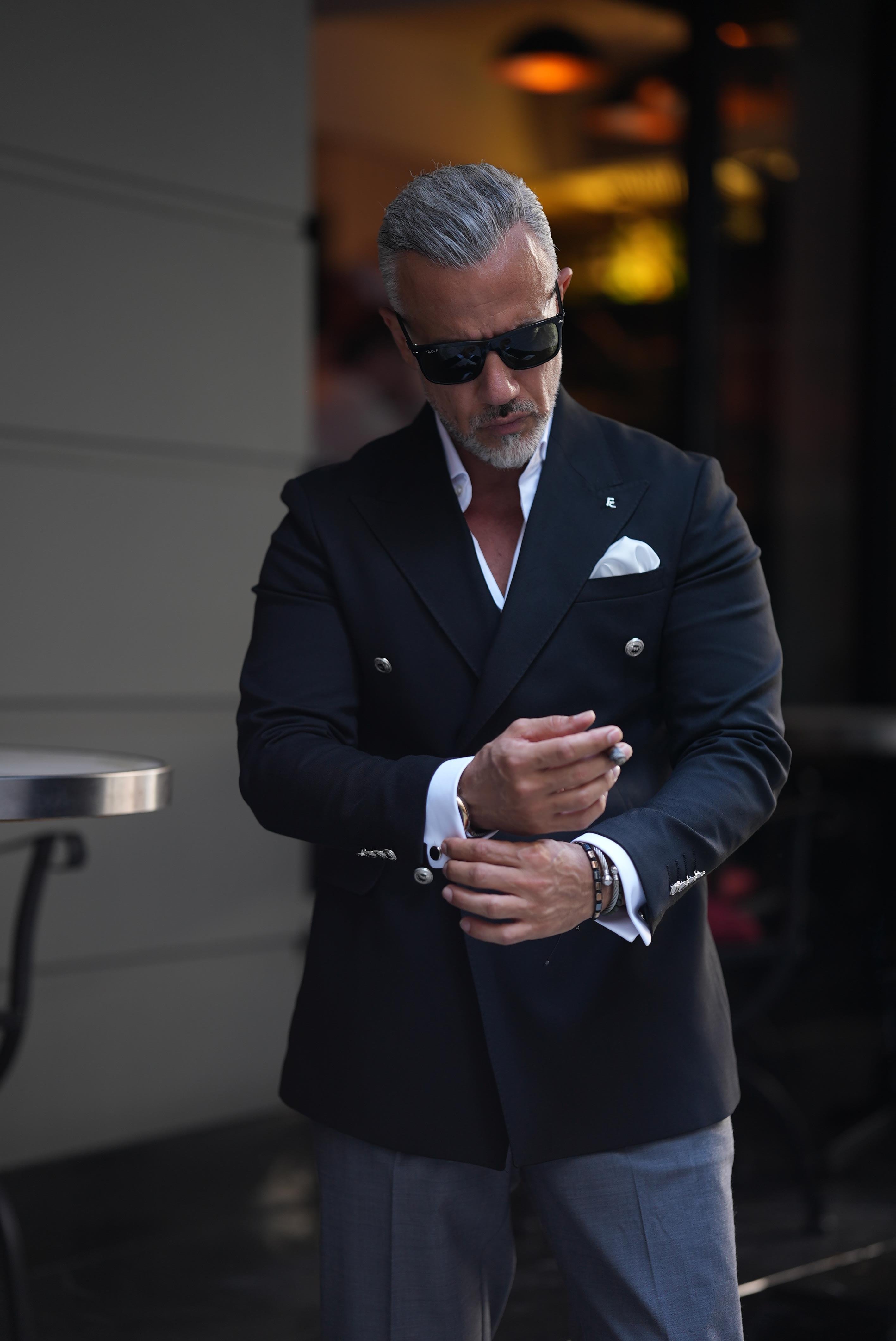 METAL BUTTON DOUBLE BREASTED JACKET