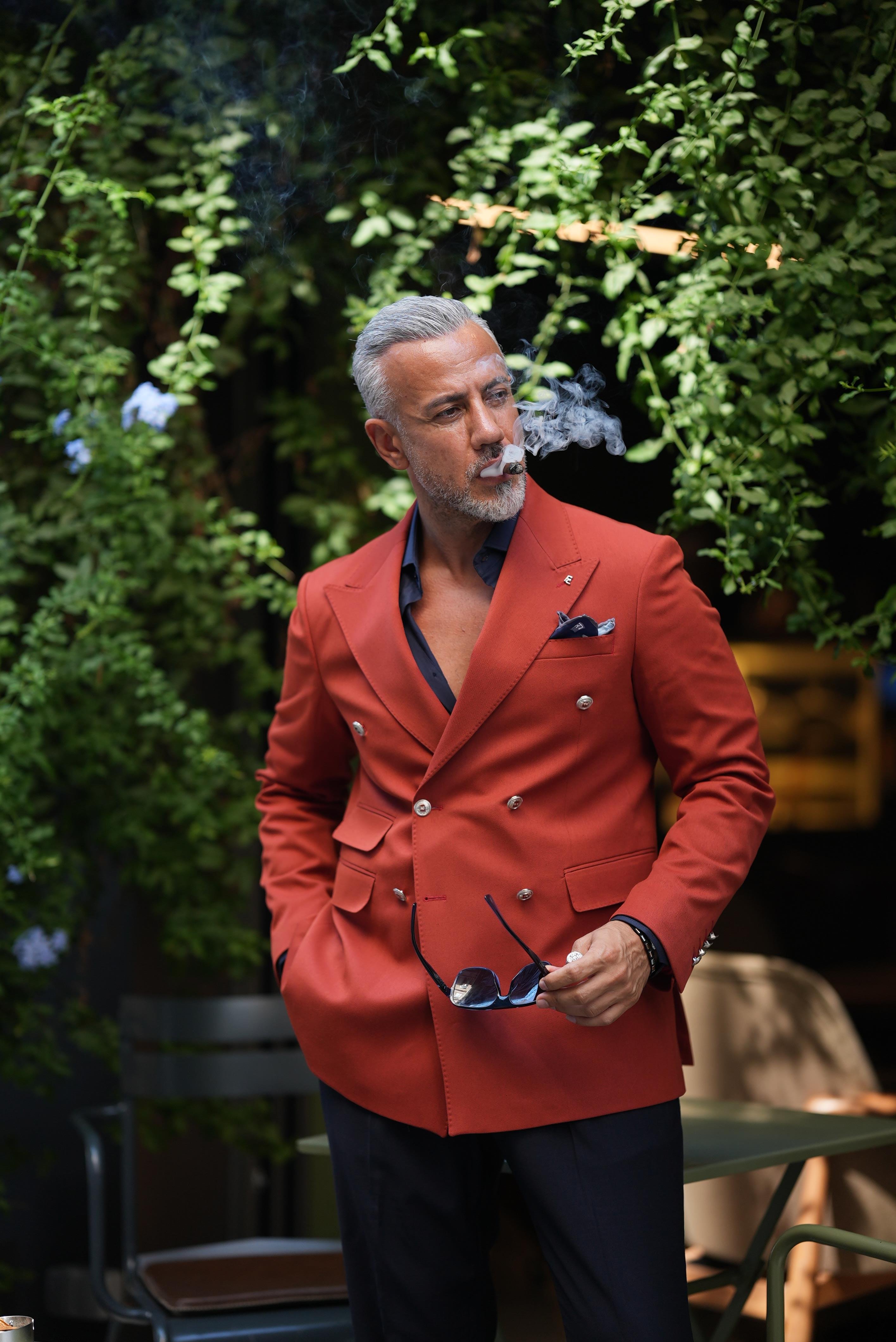 METAL BUTTON DOUBLE BREASTED JACKET