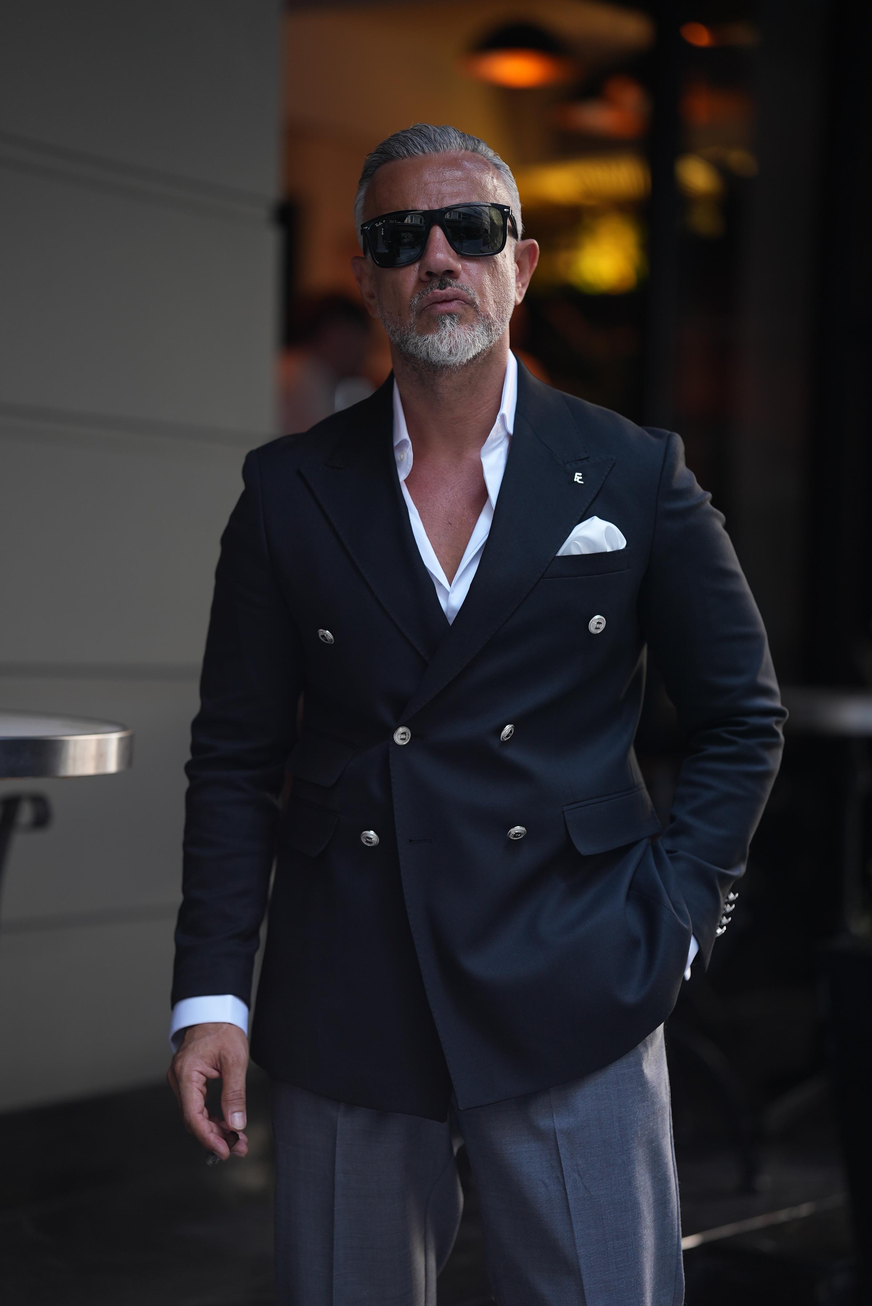 METAL BUTTON DOUBLE BREASTED JACKET