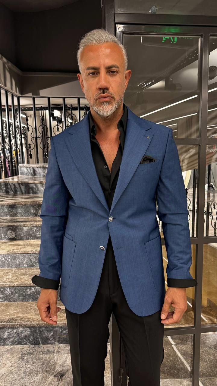 MONO COLLAR WOOL BLAZER