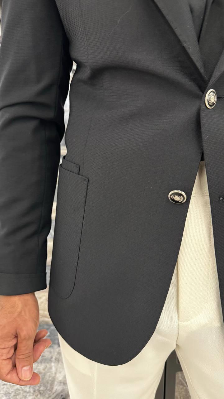 MONO COLLAR WOOL BLAZER