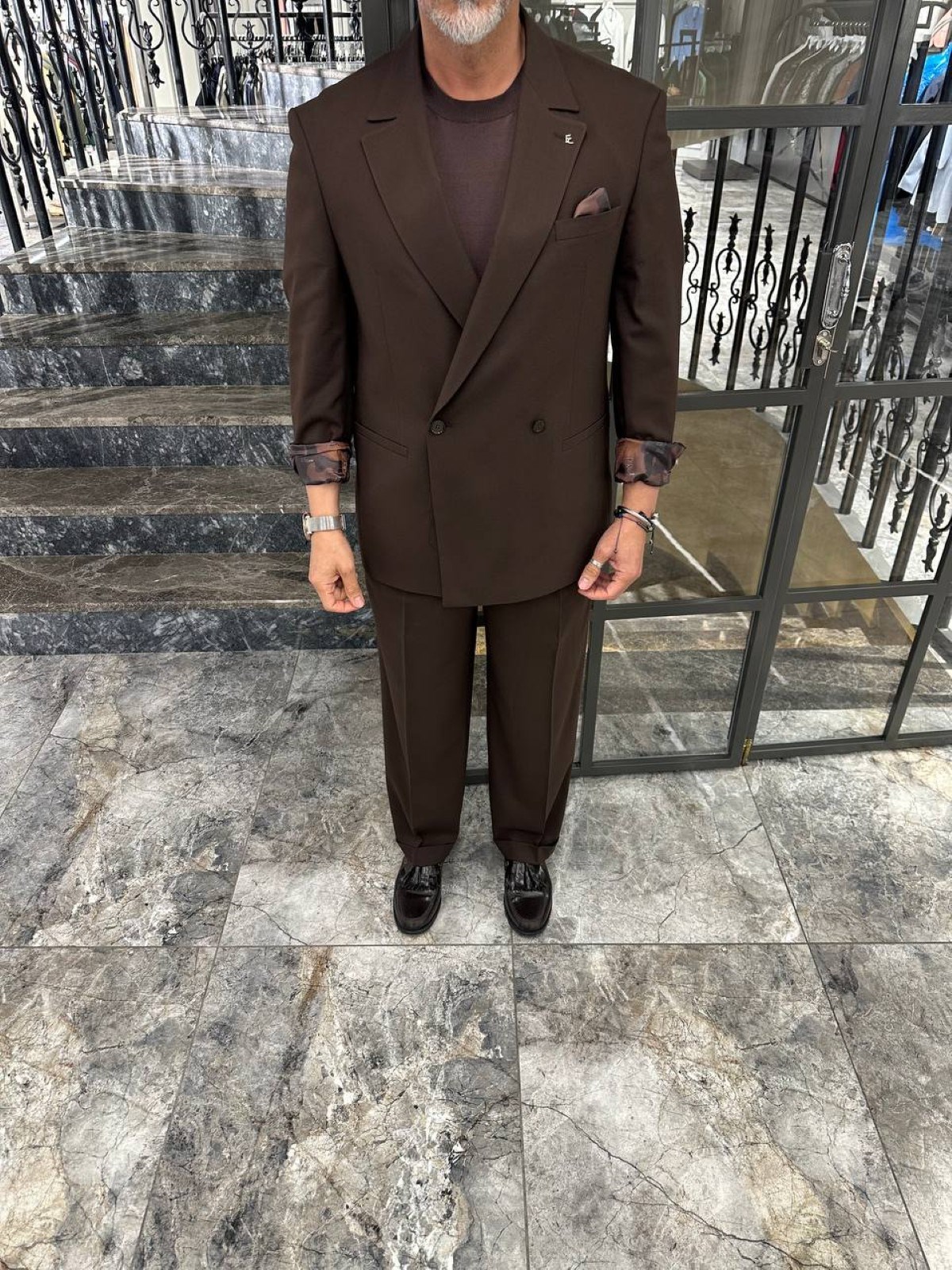  OvERSIZE TEK DÜĞME KRUVAZE TEK DÜĞME TAKIM ELBİSE 