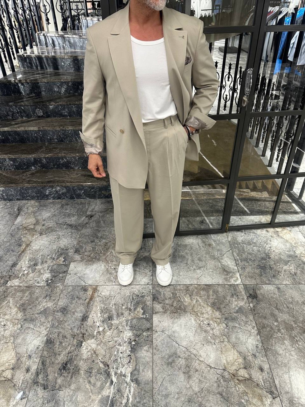  OvERSIZE TEK DÜĞME KRUVAZE TEK DÜĞME TAKIM ELBİSE 