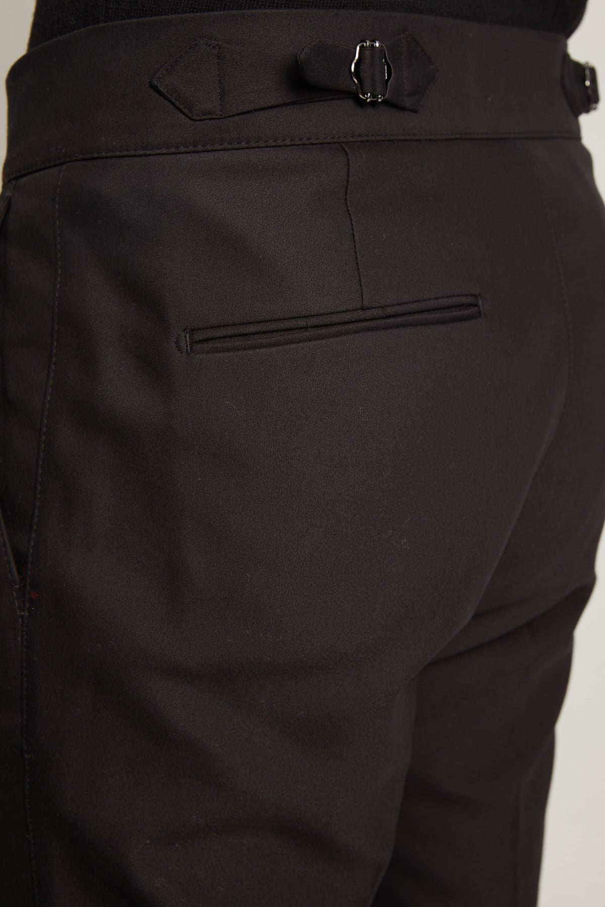 SiYAH HAVUÇ KALIP ÇİFT DİLLİ PİLELİ ERKEK PANTOLON - SLIM FIT