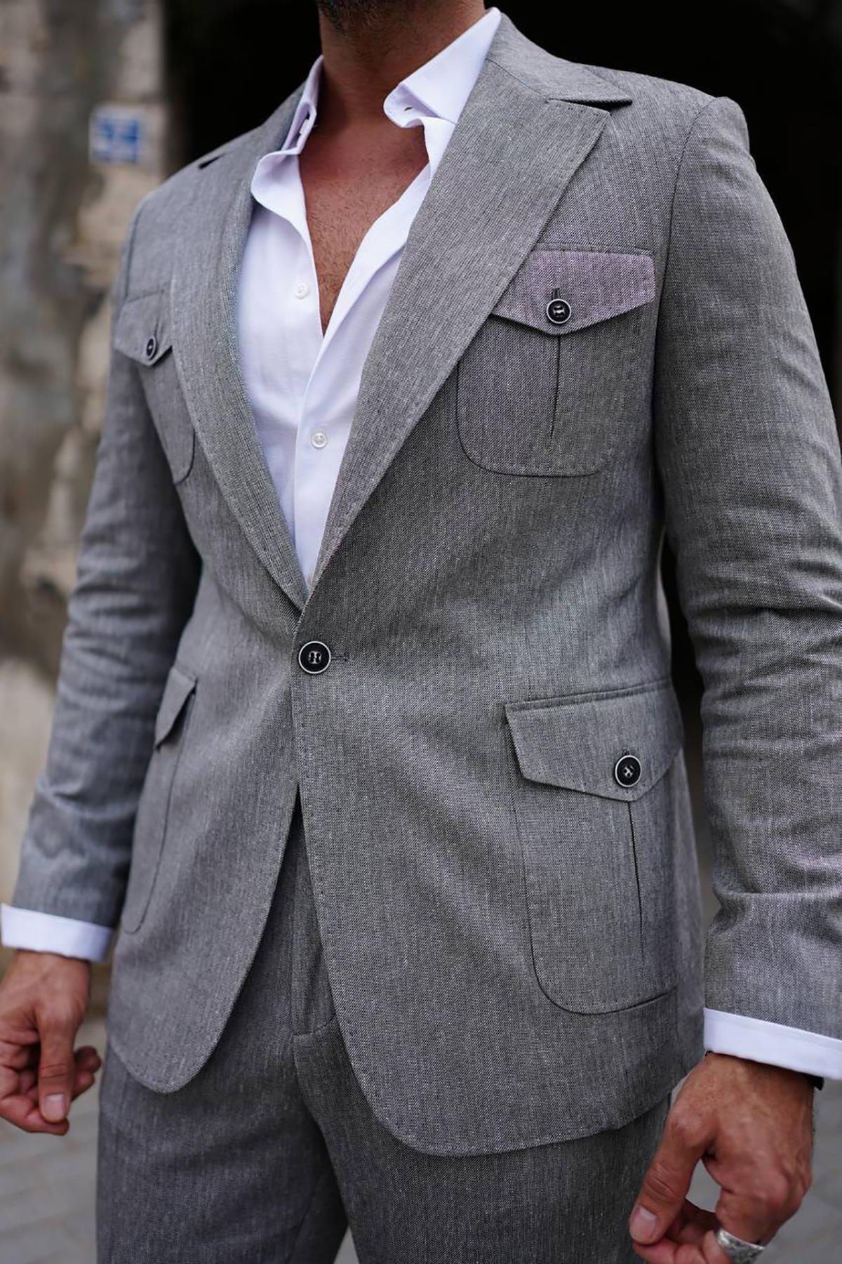 SPANISH COLLAR SAFARI SUIT