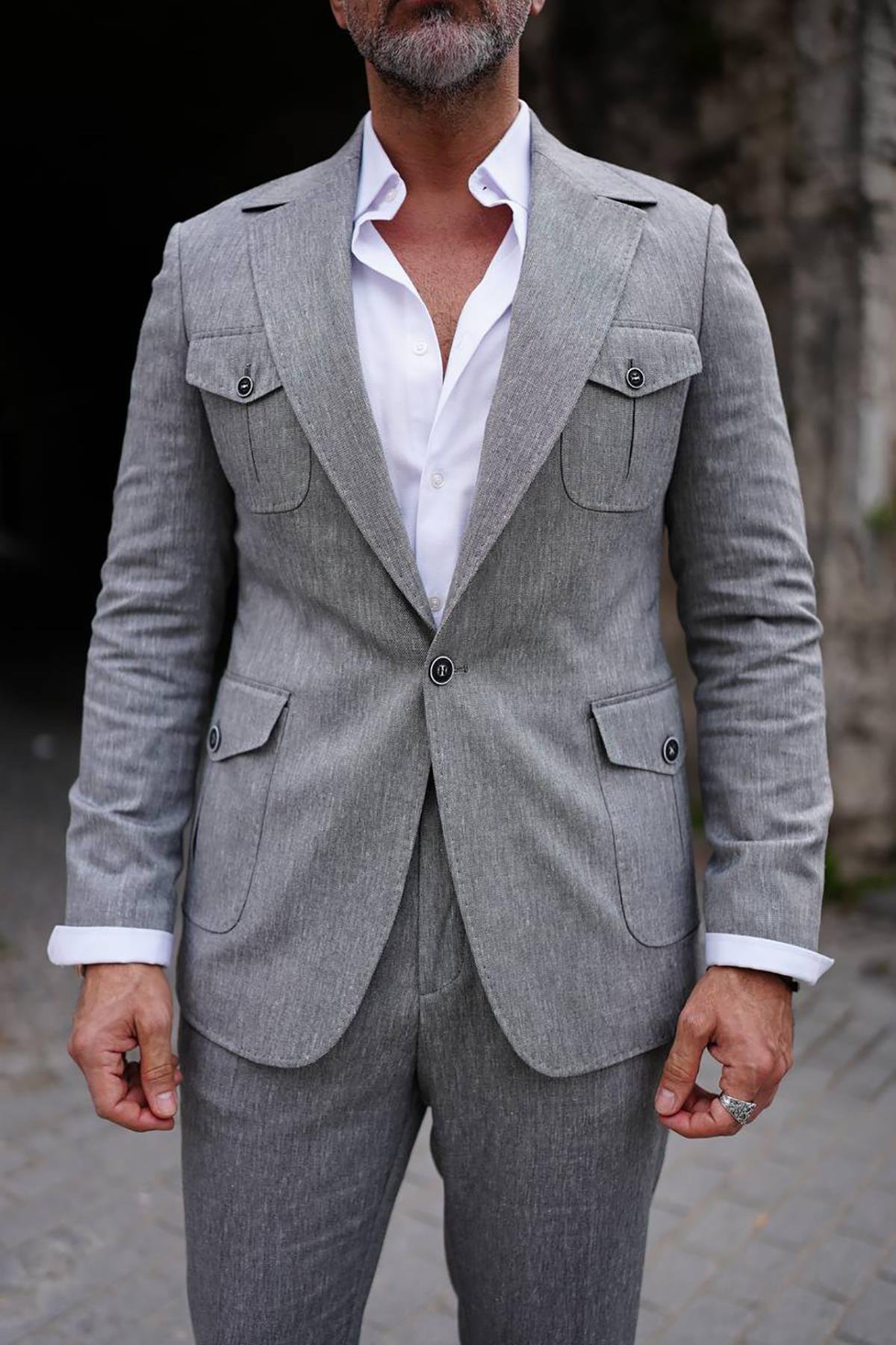 SPANISH COLLAR SAFARI SUIT