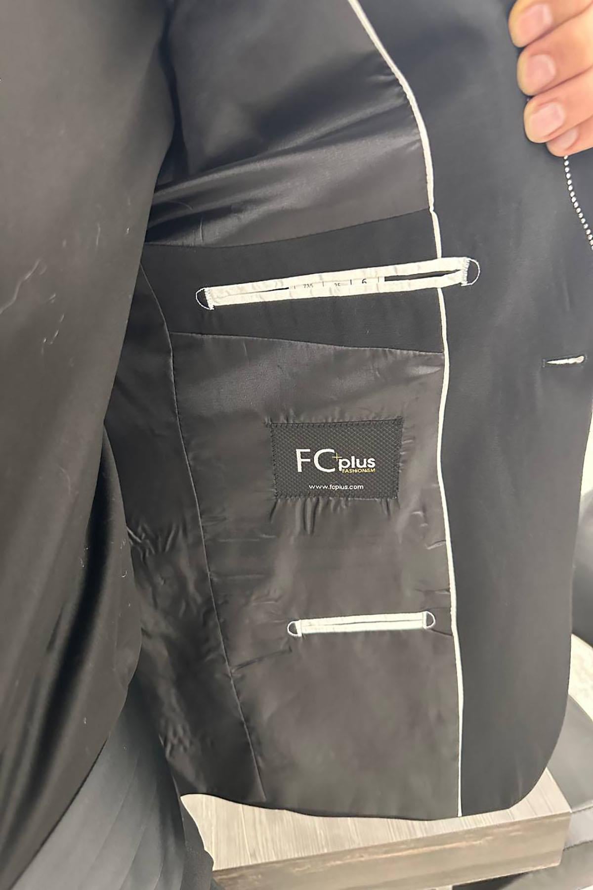 SPECIAL DESIGN STONE BLACK SUIT