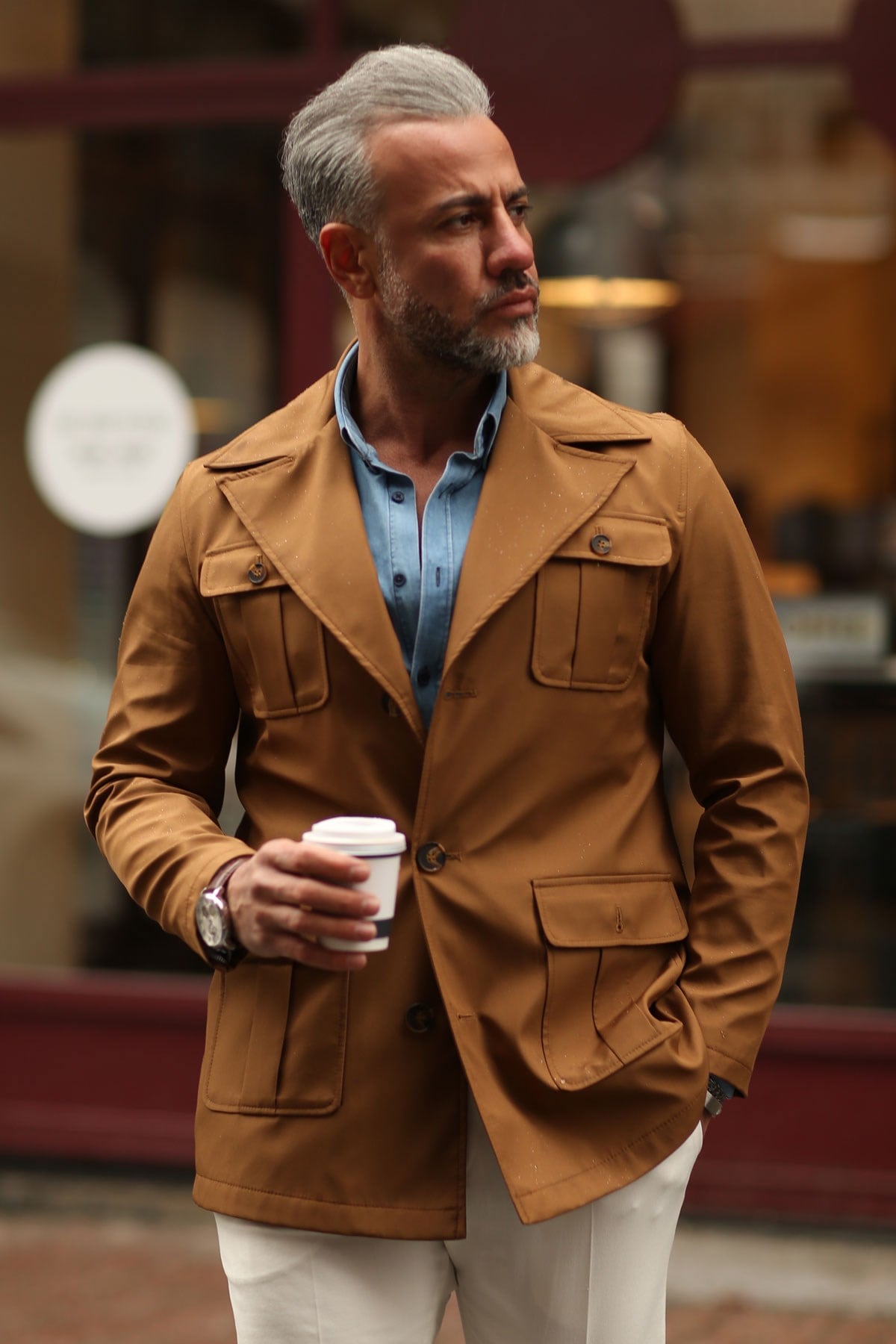 TABA İTALYAN YAKA KISA ERKEK MONT - SLIM FIT