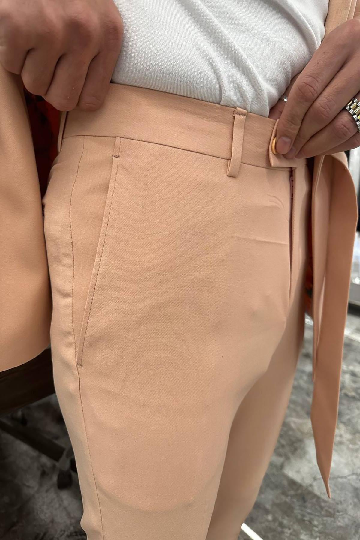 ORANGE BELTED SUIT SLIM FIT