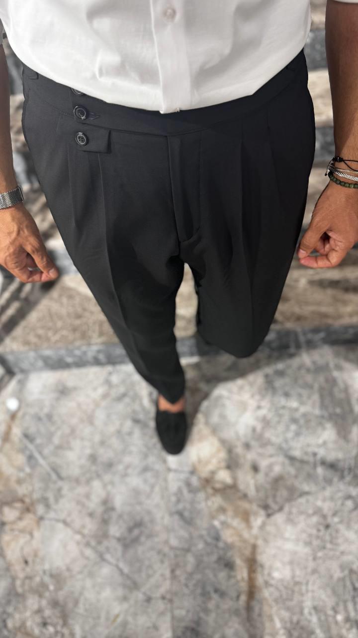 WOOL BLEND HIGH WAIST PANTS