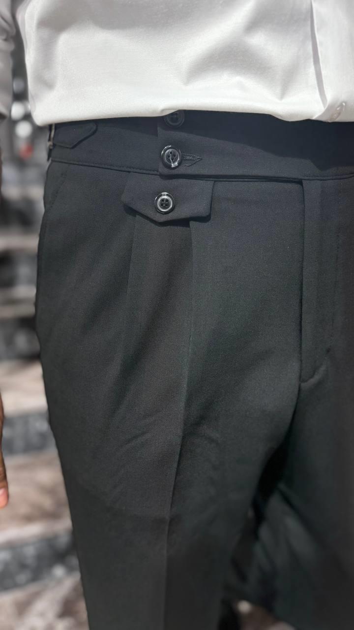WOOL BLEND HIGH WAIST PANTS