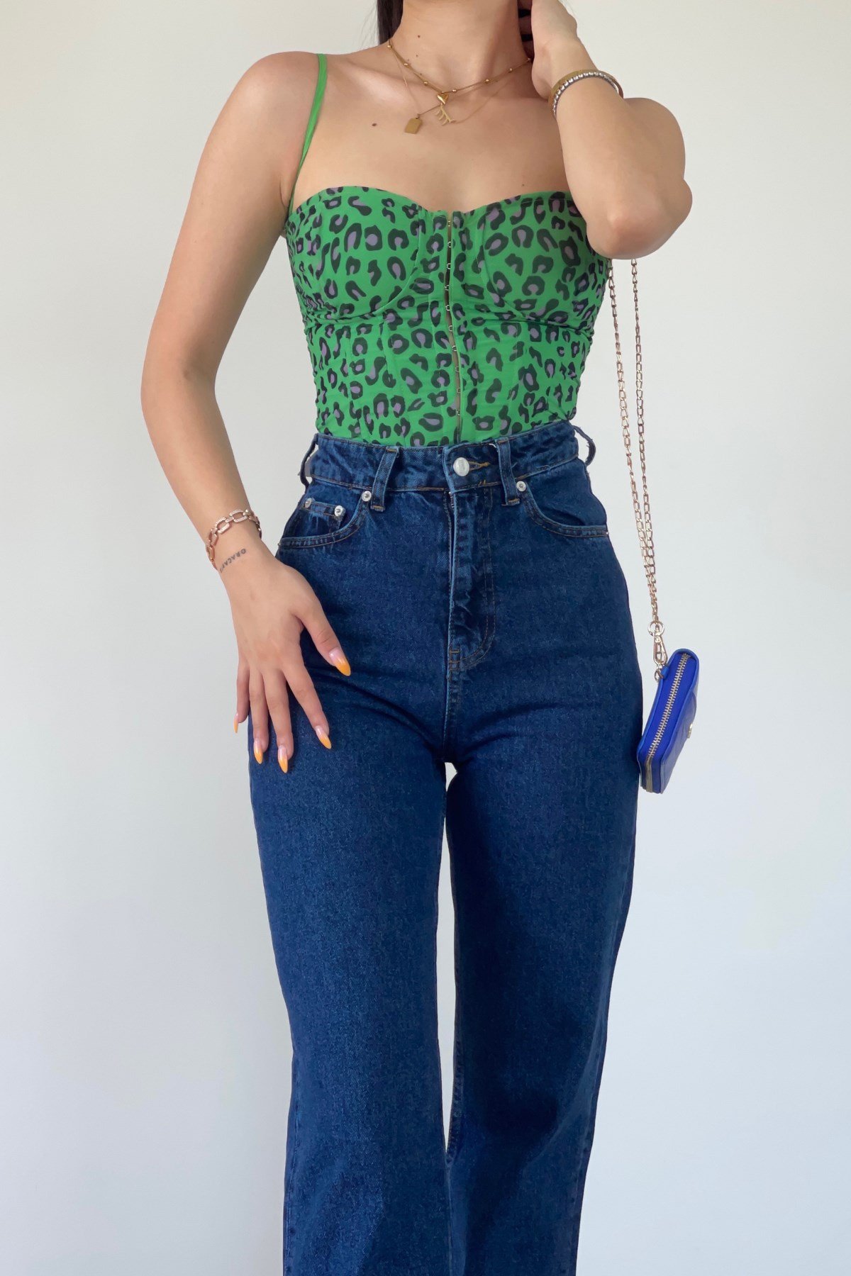 DARK BLUE WİDE LEG JEAN