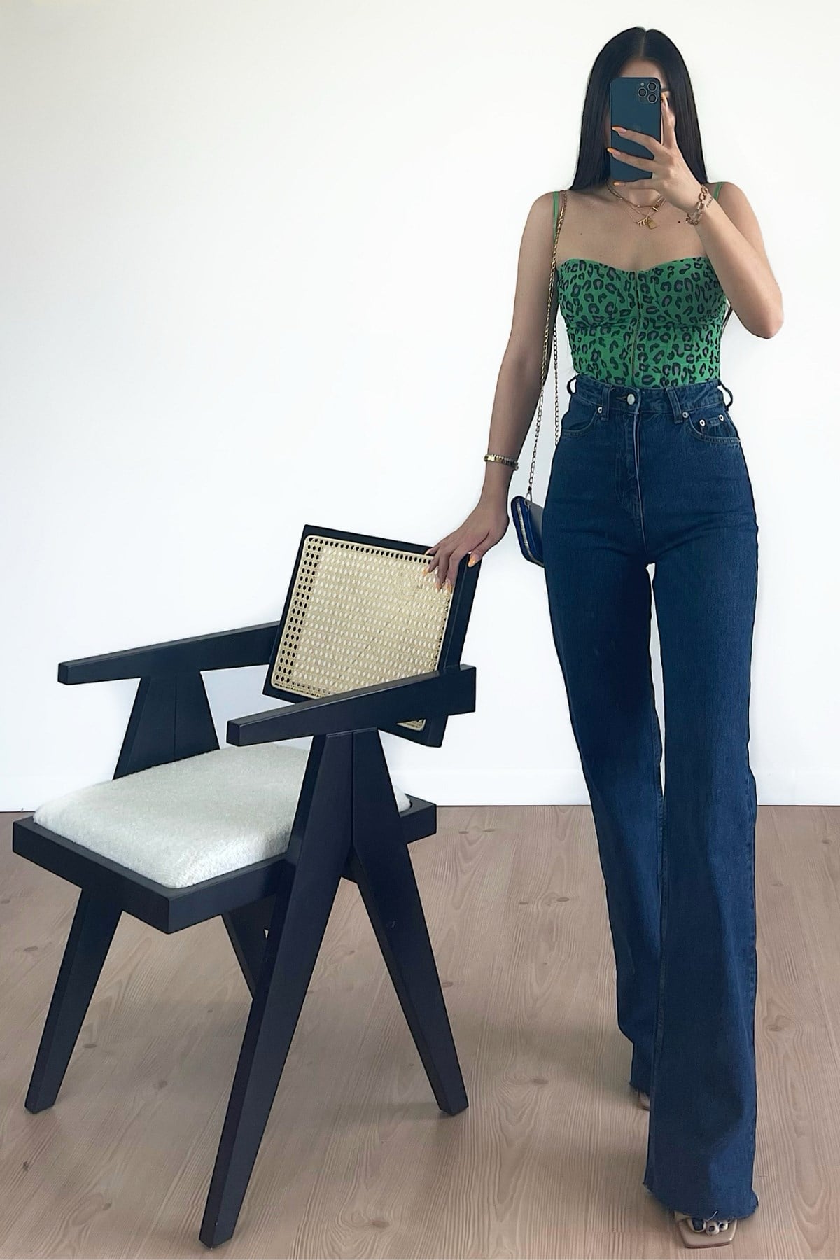 DARK BLUE WİDE LEG JEAN