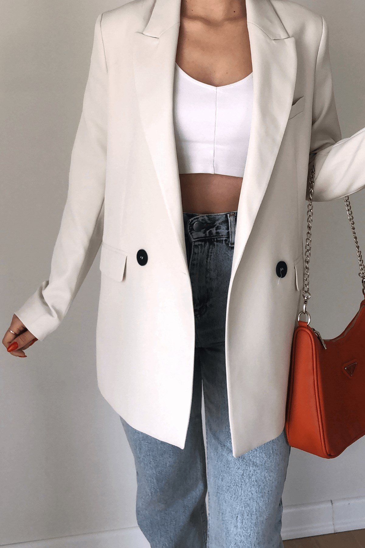 EKRU BLAZER CEKET