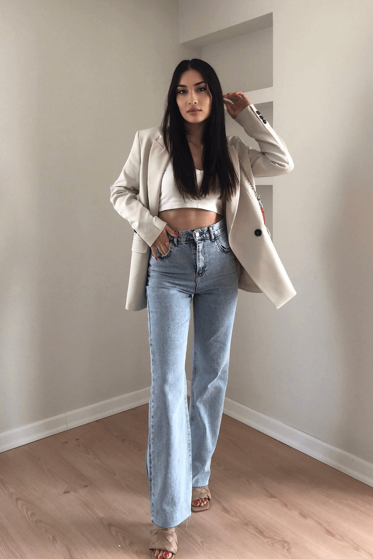 EKRU BLAZER CEKET