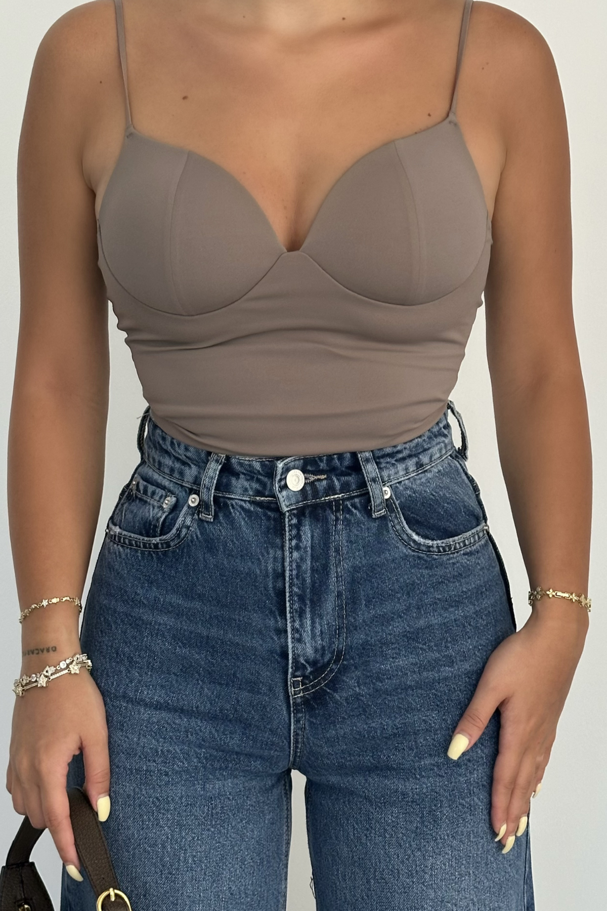 PREMİUM EKSTRA YÜKSEK BEL DARK BLUE WİDE LEG PANTOLON