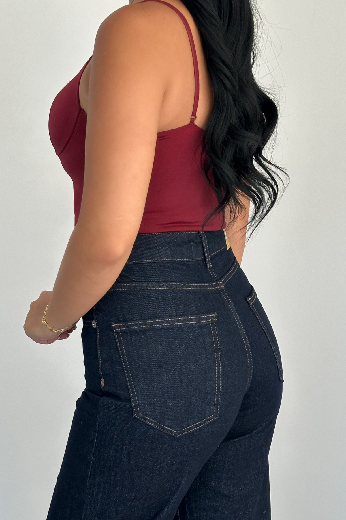PREMİUM EKSTRA YÜKSEK BEL DARK BLUE WİDE LEG LAZER PAÇA JEAN