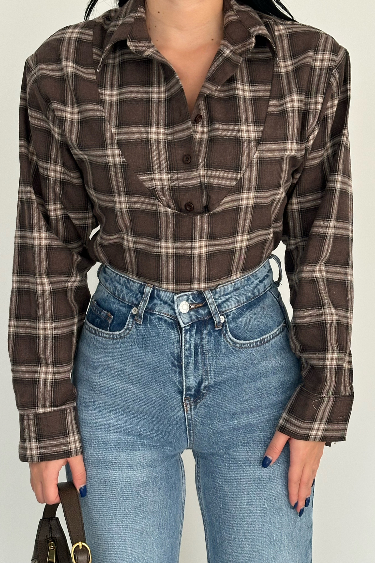 PREMİUM İCE BLUE YÜKSEK BEL WİDE LEG JEAN