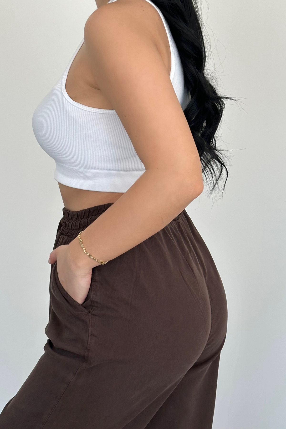 PREMİUM KAHVERENGİ TENSEL PANTOLON