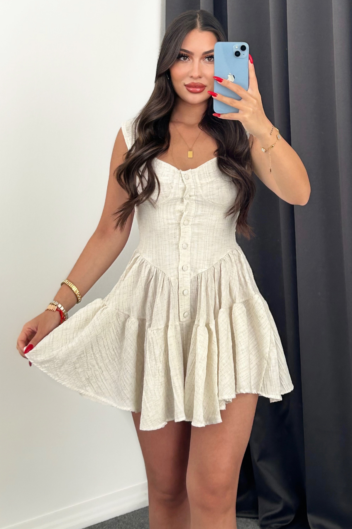 PREMİUM KREM ŞORTLU TULUM