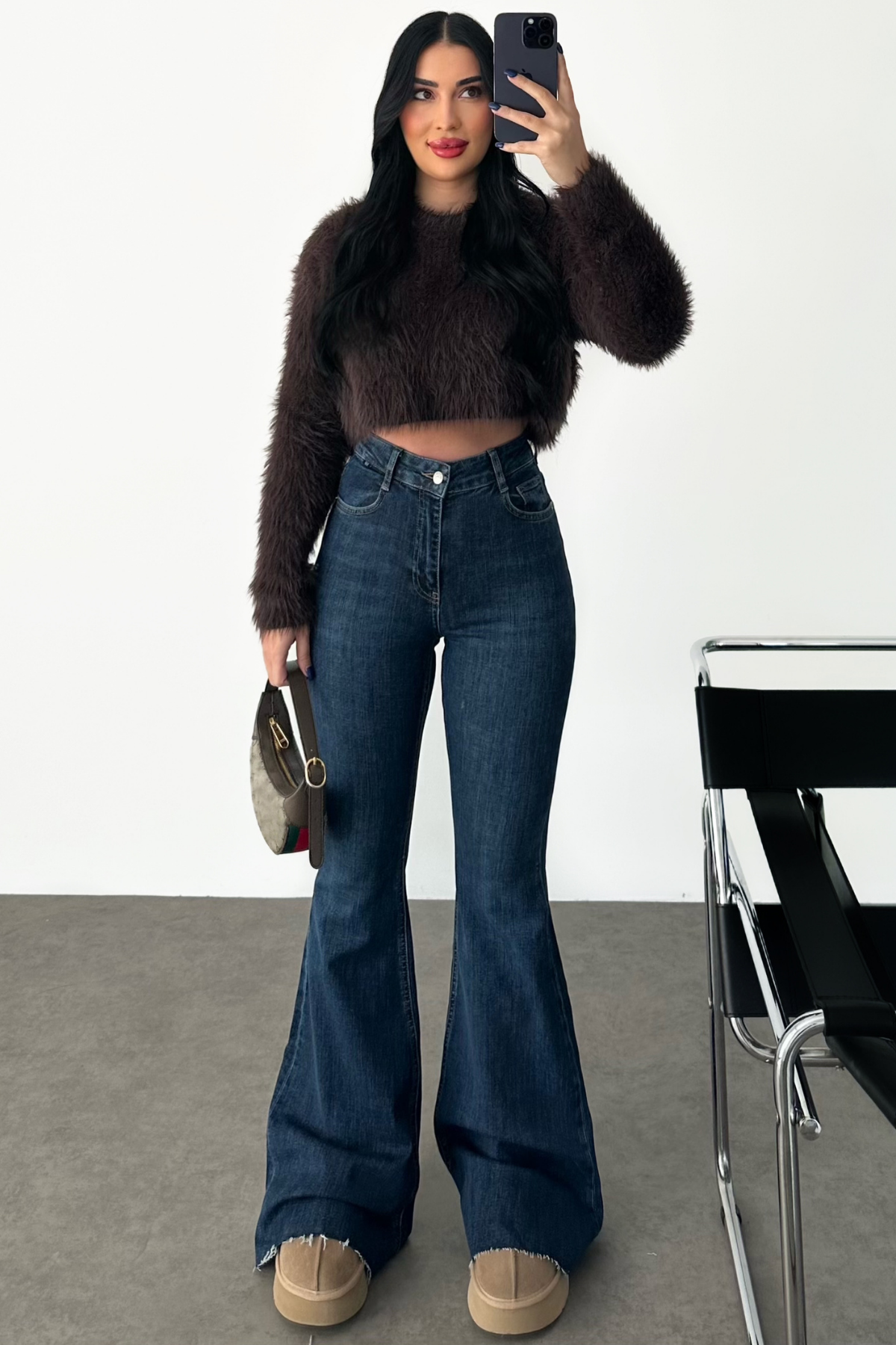 PREMİUM YÜKSEK BEL TİNTLİ EXTRA FLARE JEAN