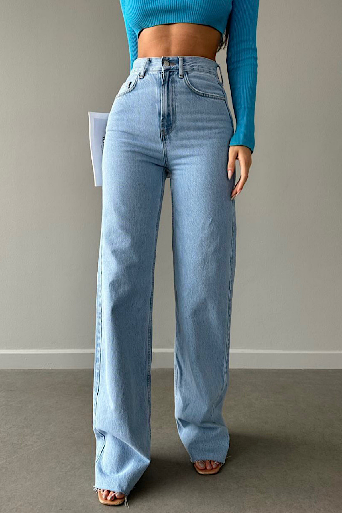 WİDE LEG LAZER PAÇA JEAN