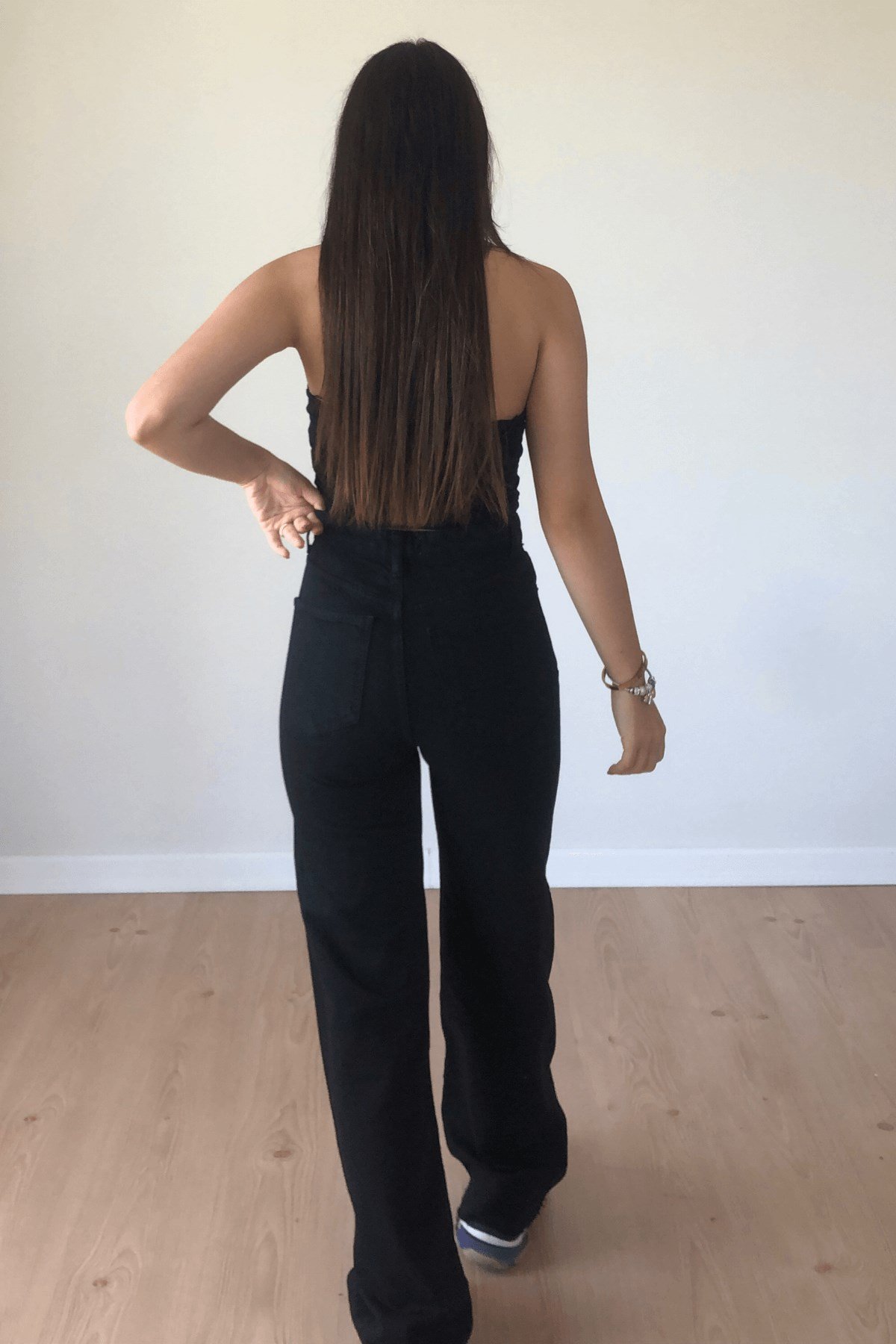 WİDE LEG SİYAH JEAN 